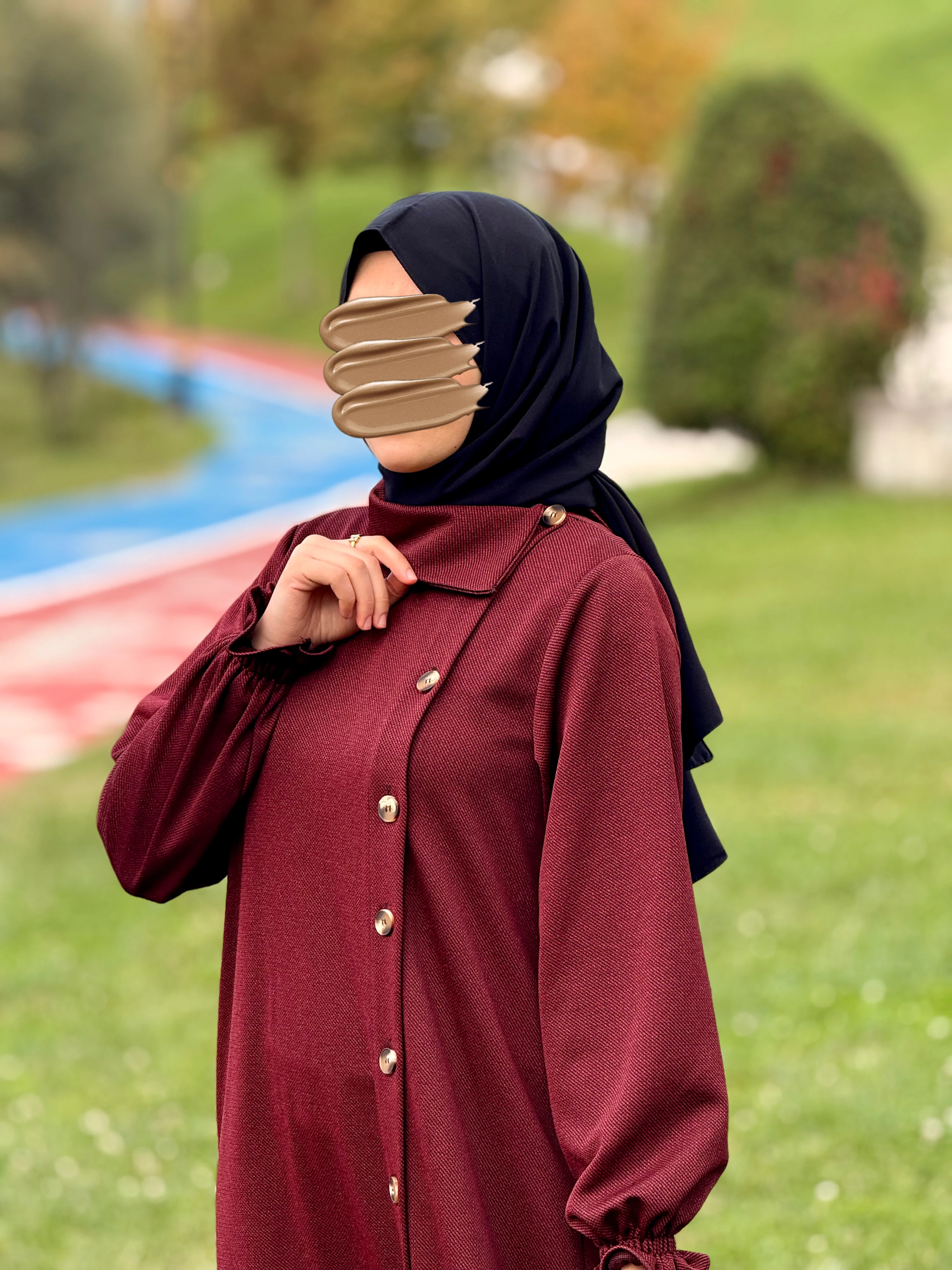 Ankanoor Anvelop Yandan Düğmeli Örme Elbise ANKA255113