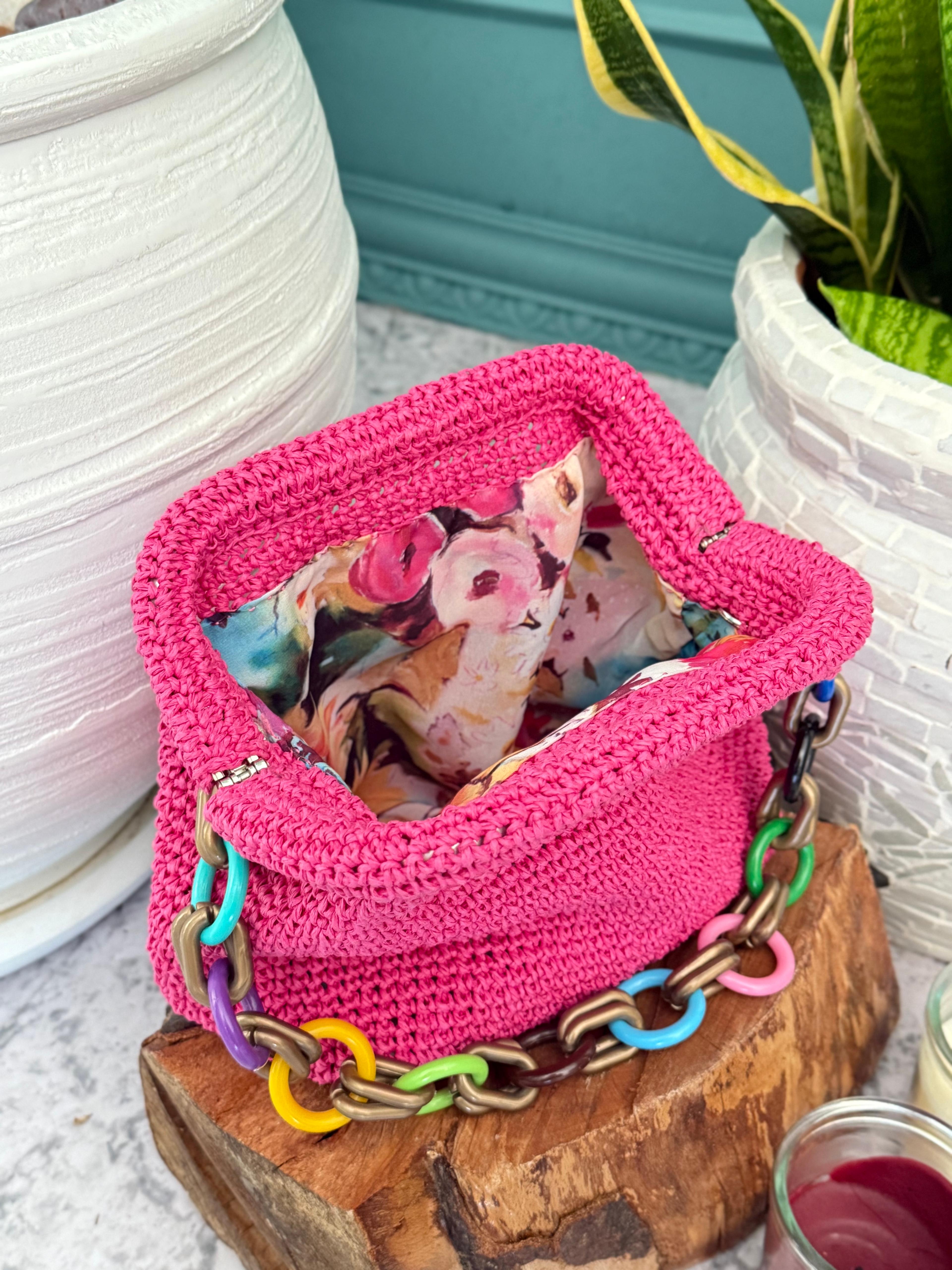 Gizli Burslu Hasır Clutch Çanta