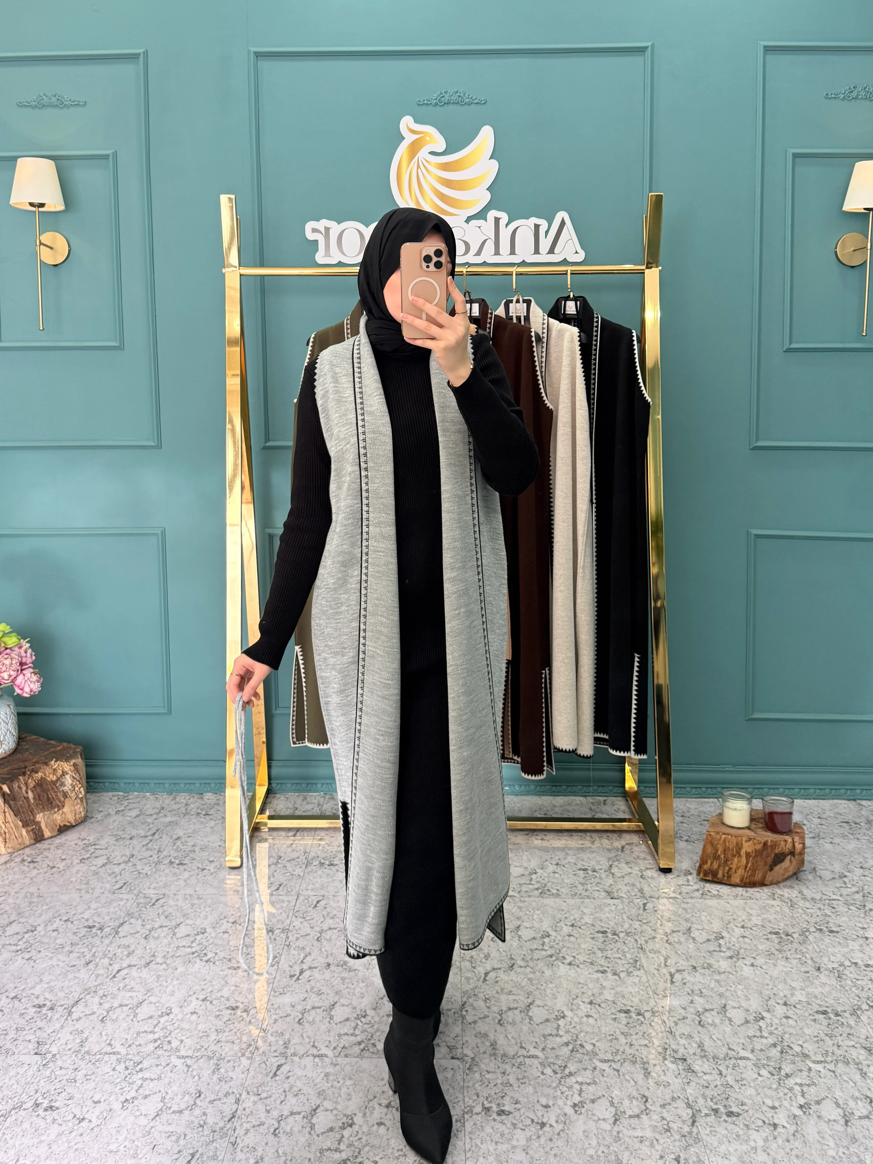 Ankanoor Çoban Nakışlı Kruvaze Çelik Yelek ANKA2518205