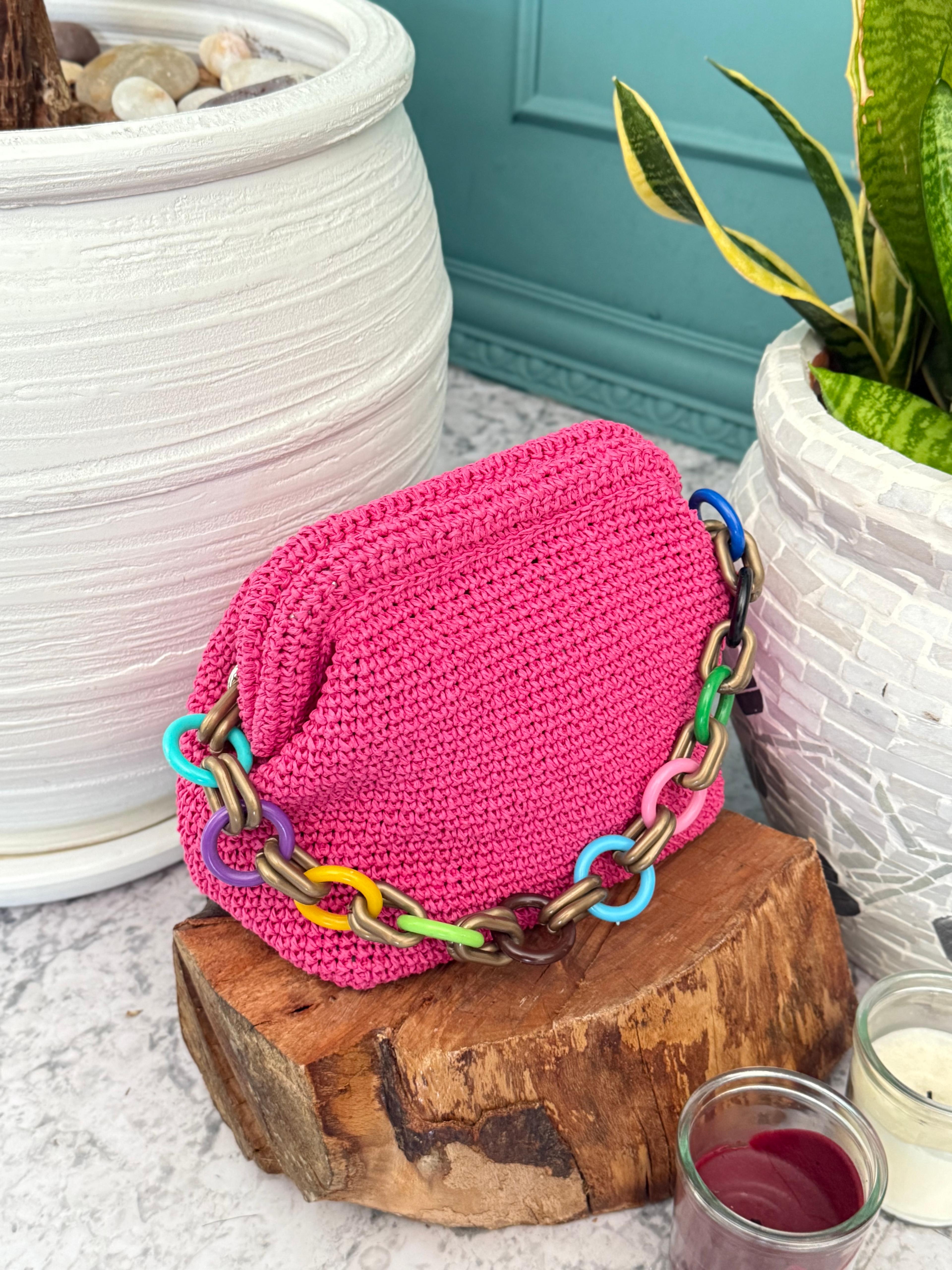 Gizli Burslu Hasır Clutch Çanta