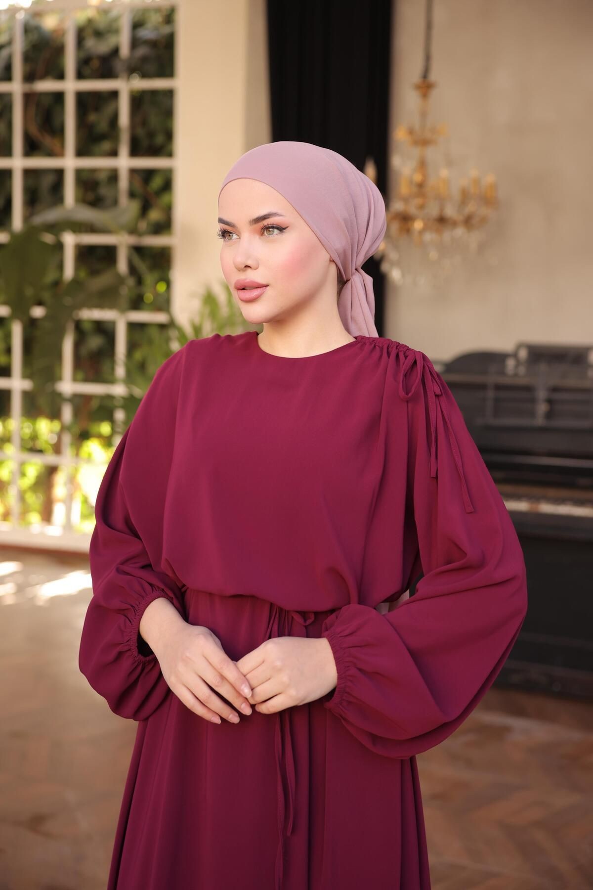 Ankanoor  Omzu Tünel Detaylı Elbise Anka255063