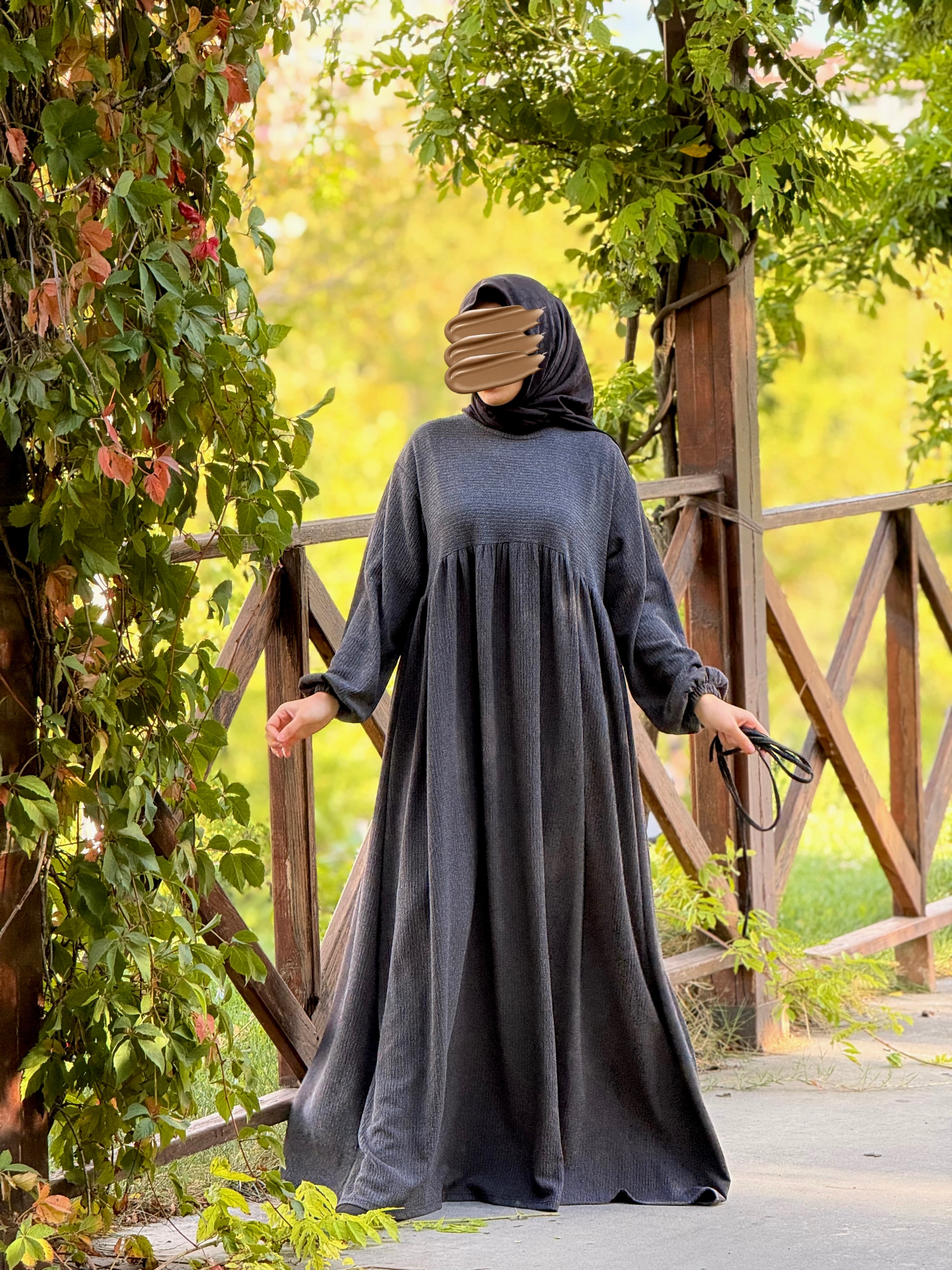 Ankanoor Robalı Oversize Örme Elbise ANKA255110 - siyah