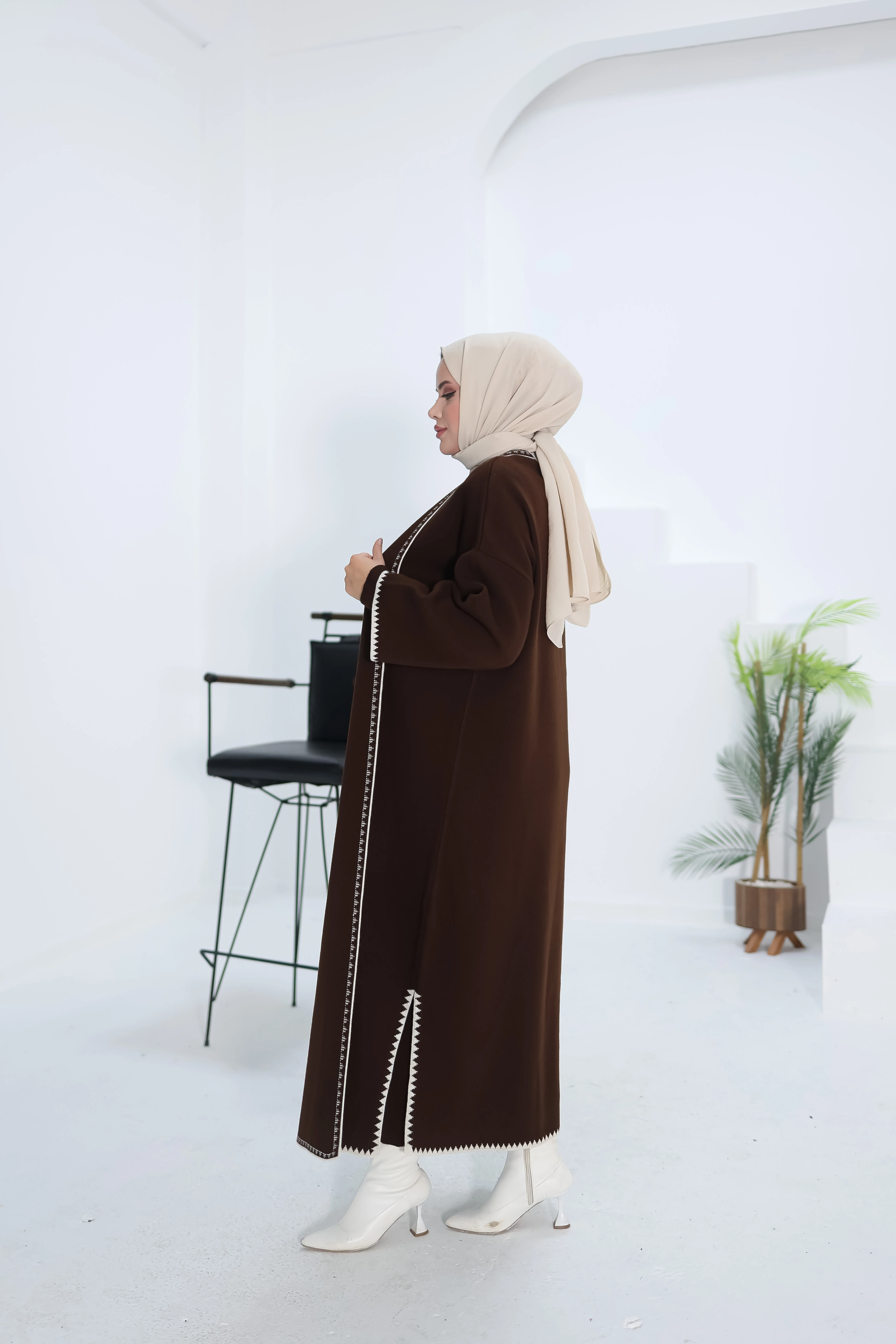 Ankanoor Çoban Nakışlı Triko Hırka ANKA18204