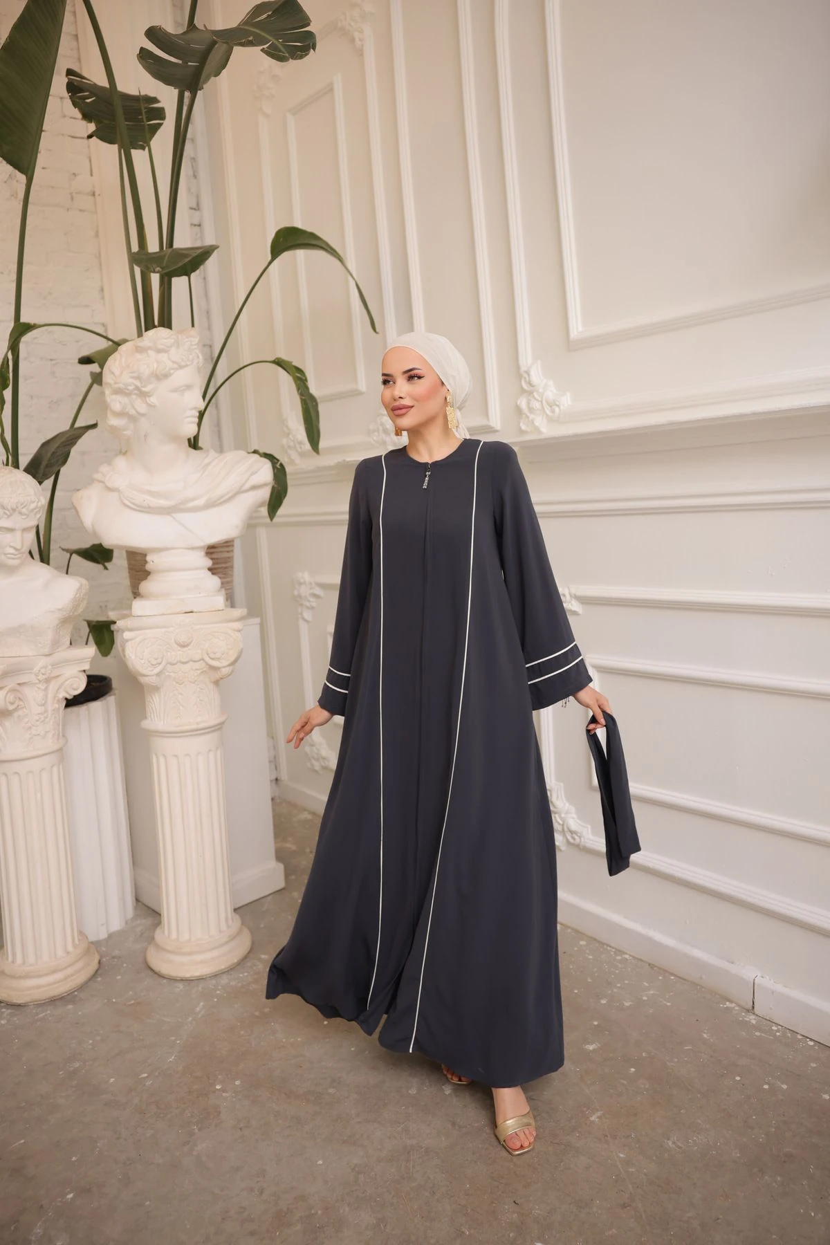 Ankanoor Kol Ağzı Ve Önü Çift Biyeli Ferace Anka255045