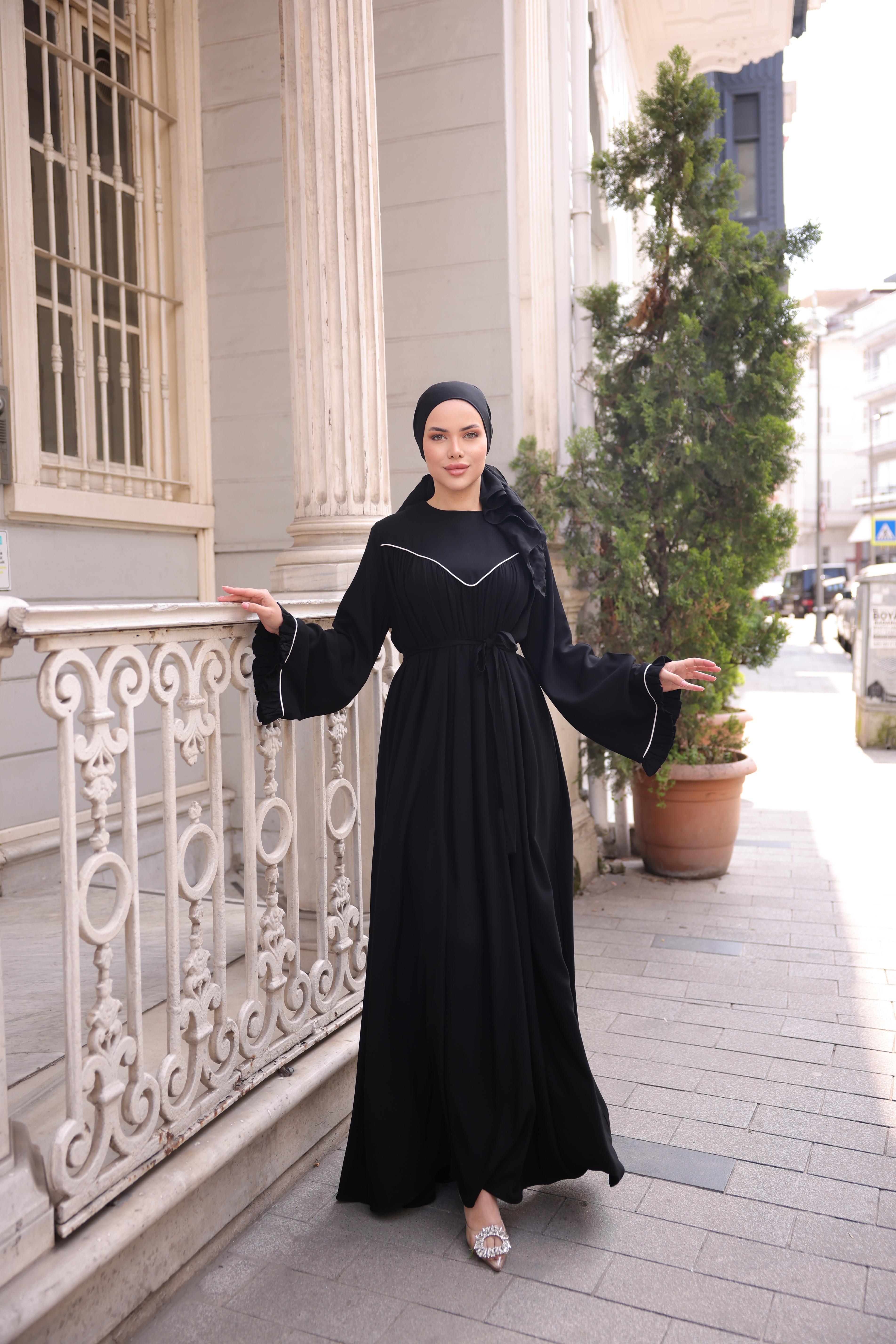 Ankanoor V Robalı Biyeli Belmando Elbise Anka255097