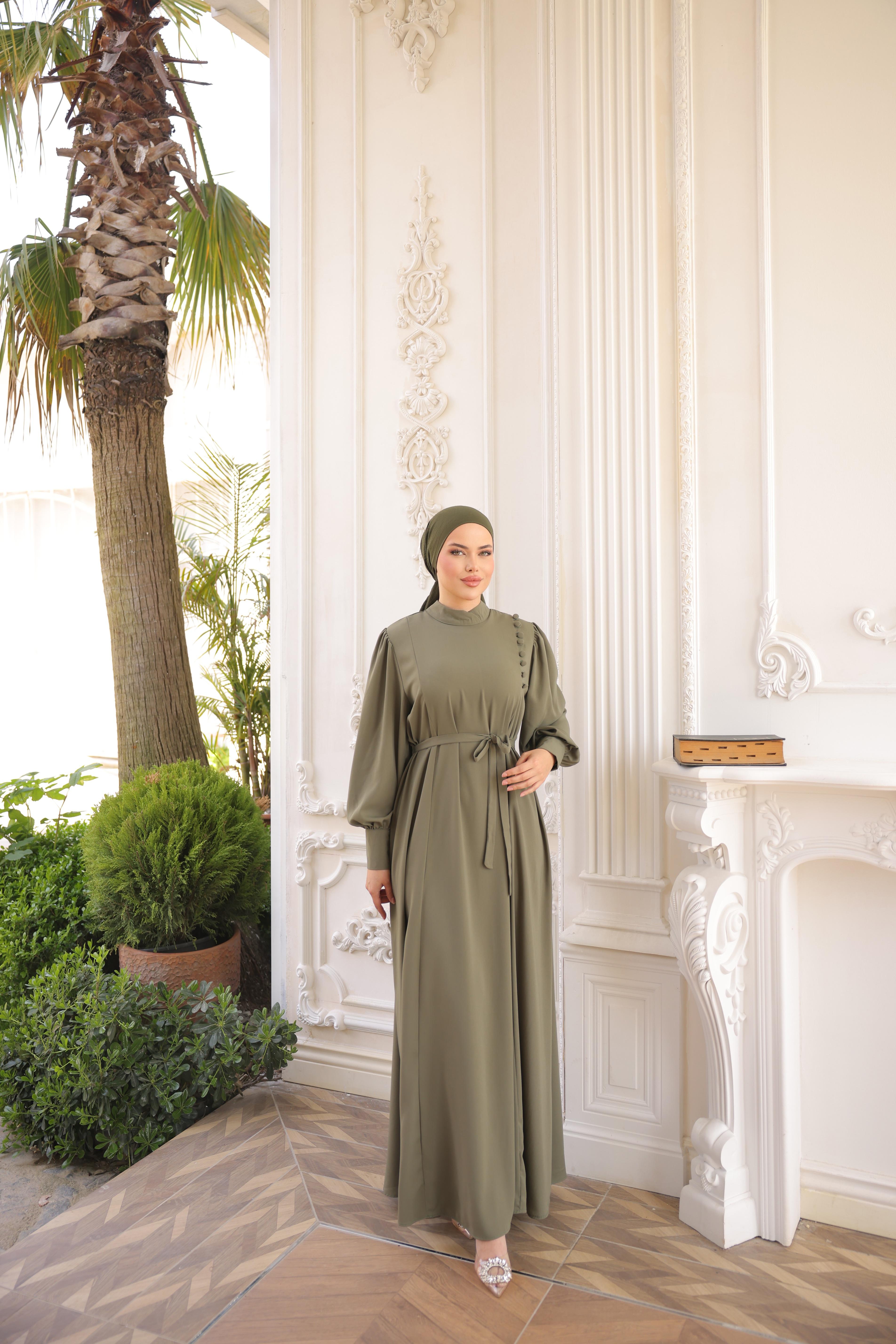 Ankanoor Yandan Kaplama Düğmeli Elbise Anka255086