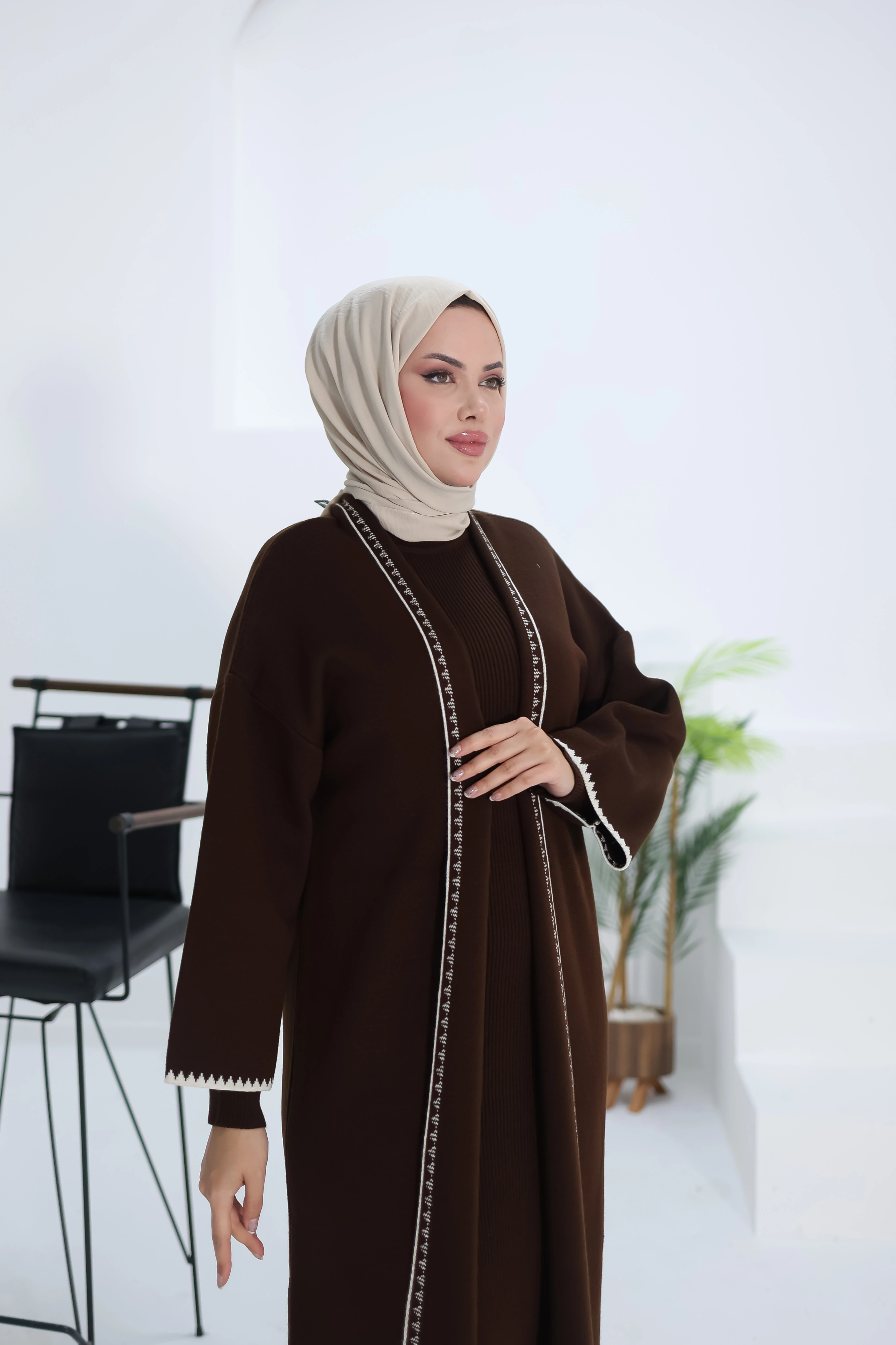 Ankanoor Çoban Nakışlı Triko Hırka ANKA18204