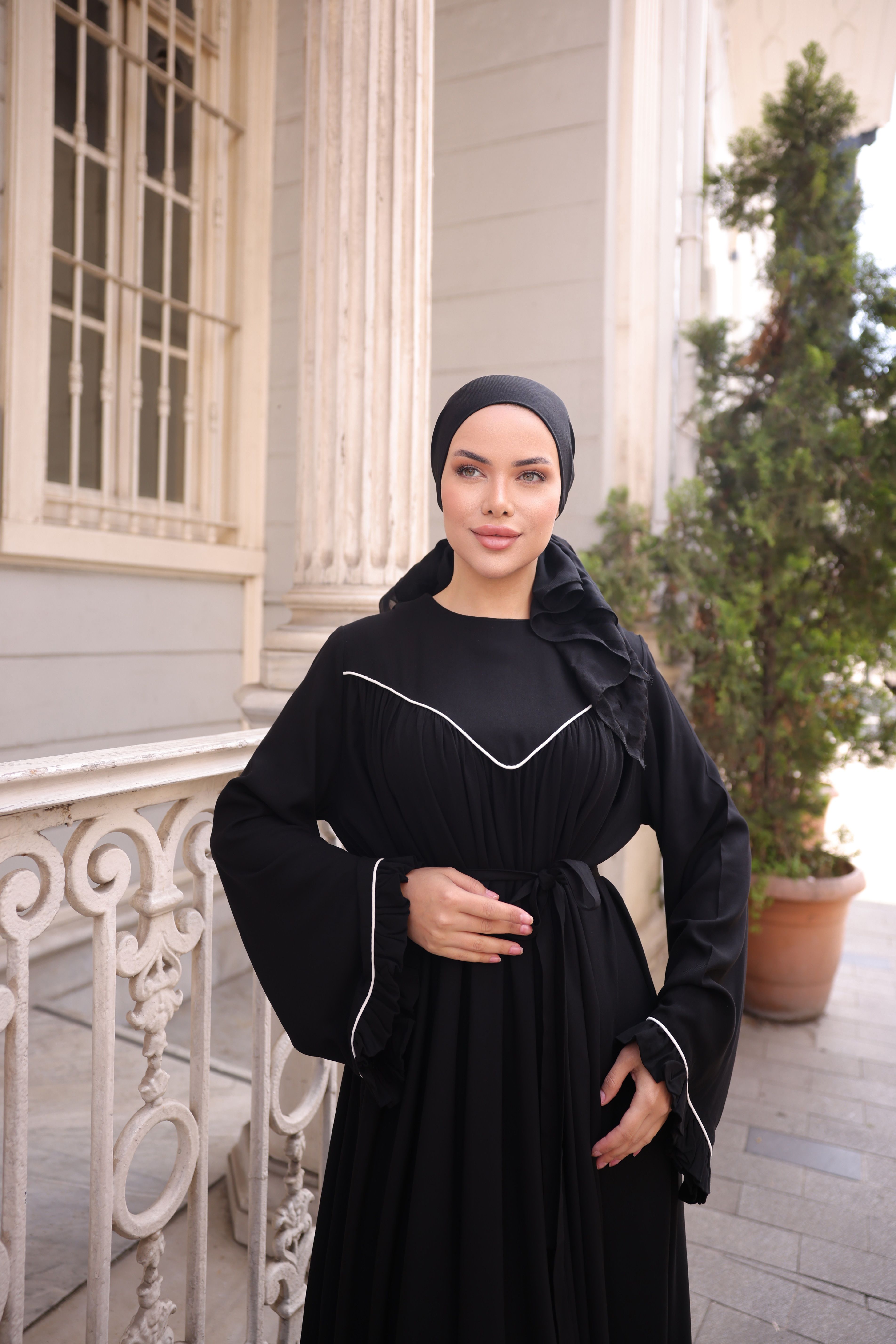 Ankanoor V Robalı Biyeli Belmando Elbise Anka255097