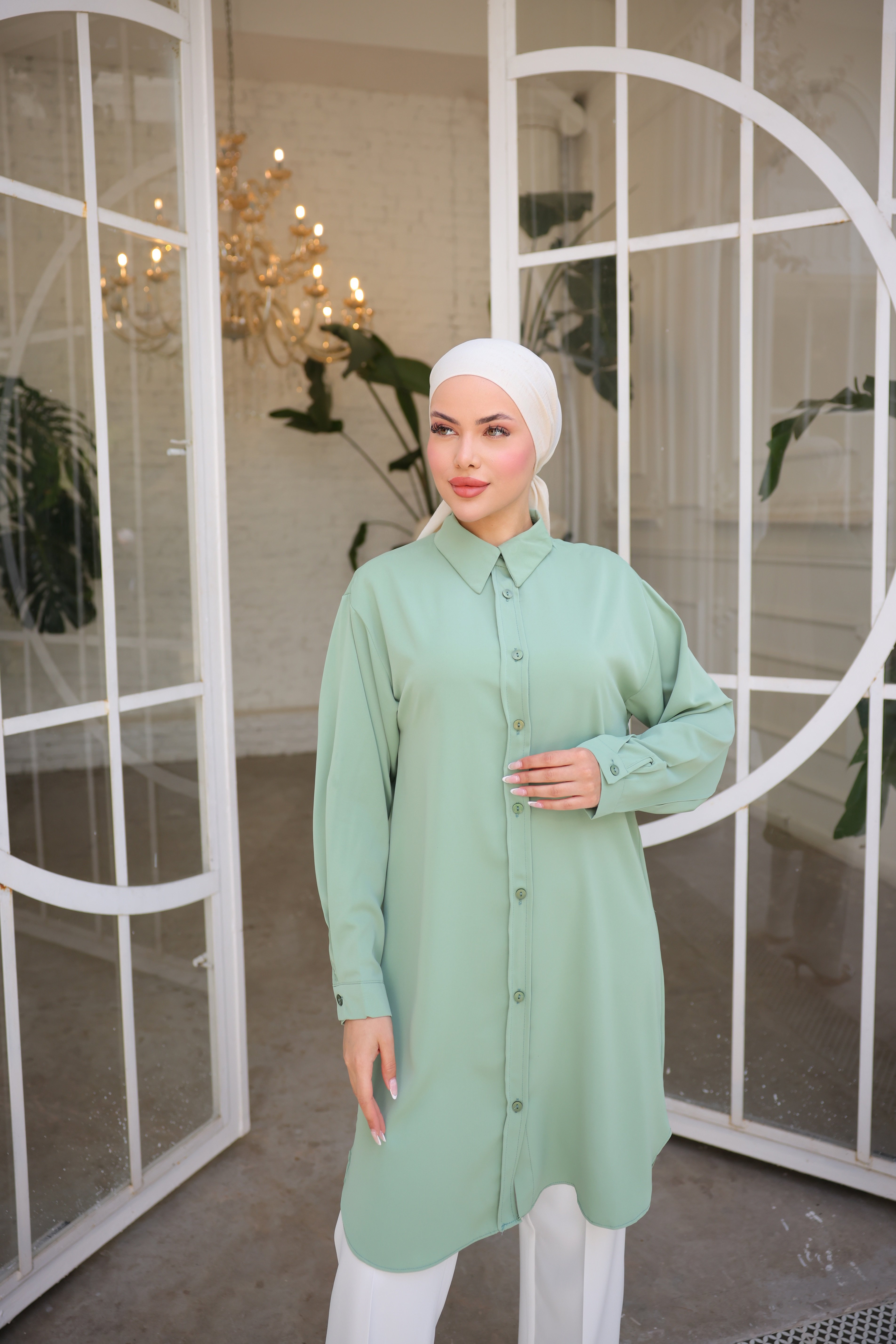 Ankanoor Dubai İpeği Gömlek Tunik Anka25zv18