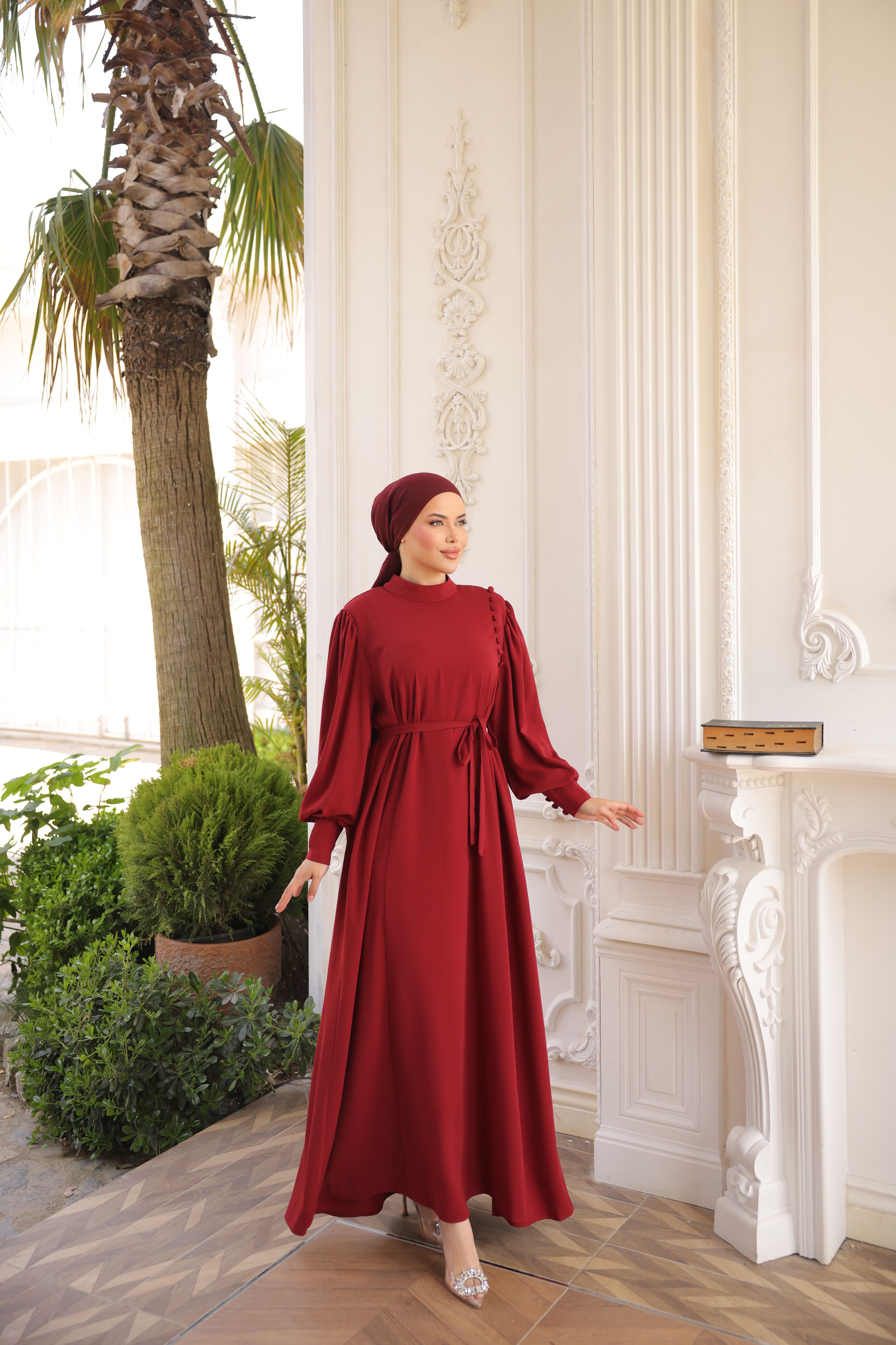 Ankanoor Yandan Kaplama Düğmeli Elbise Anka255086