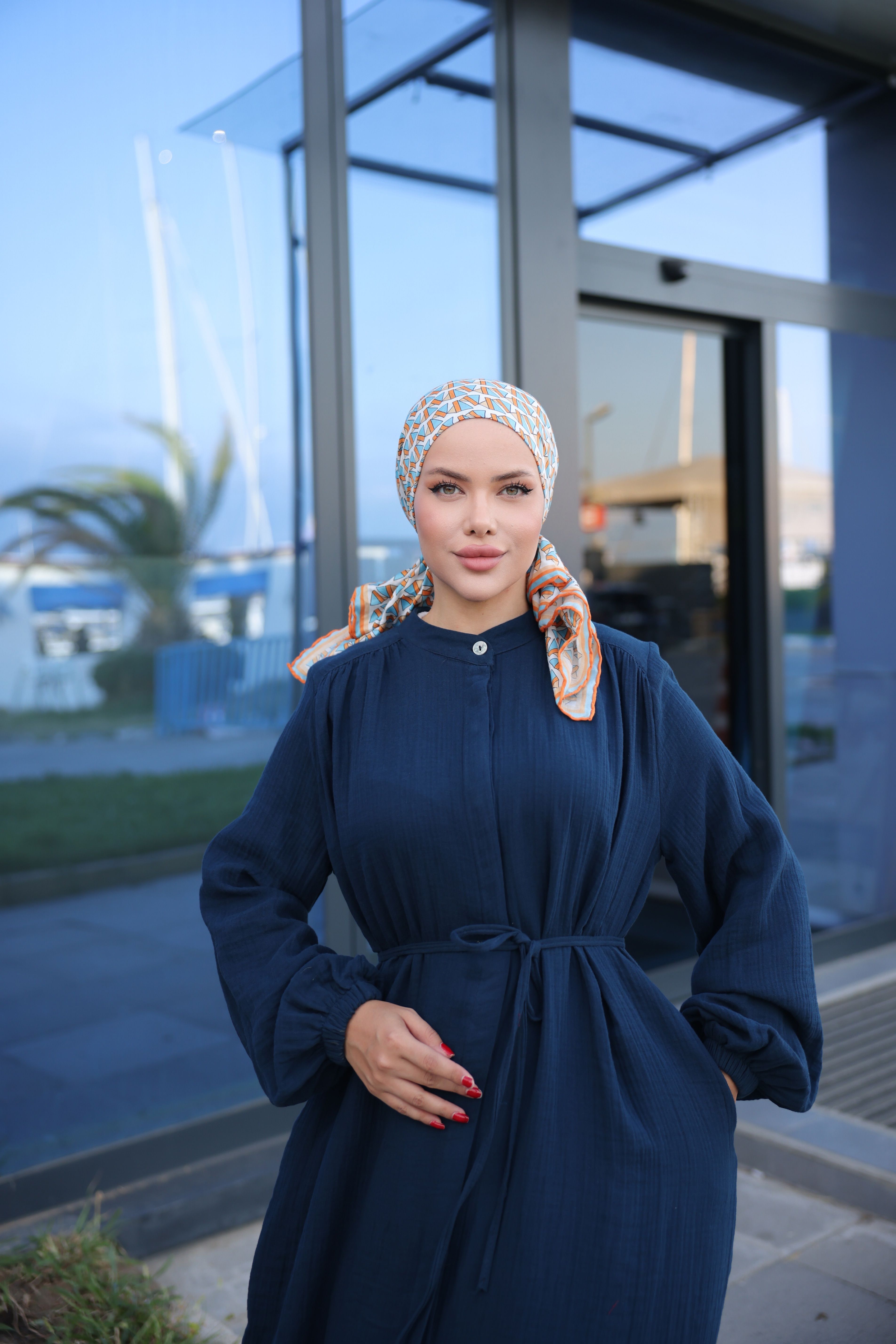 Ankanoor Omuz Büzgülü Müslin Ferace Anka255102