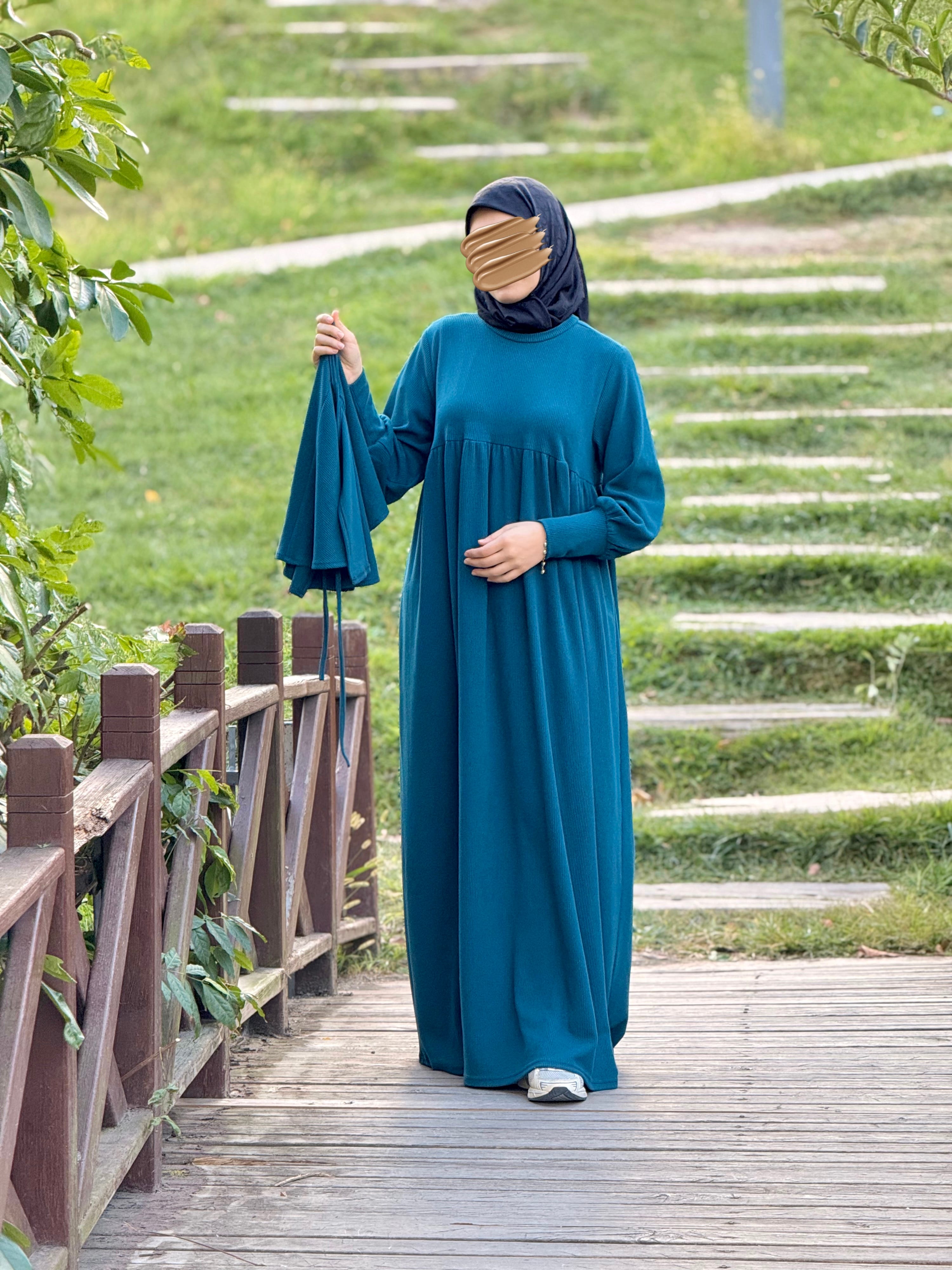 Ankanoor Pelerinli Örme Elbise ANKA255108