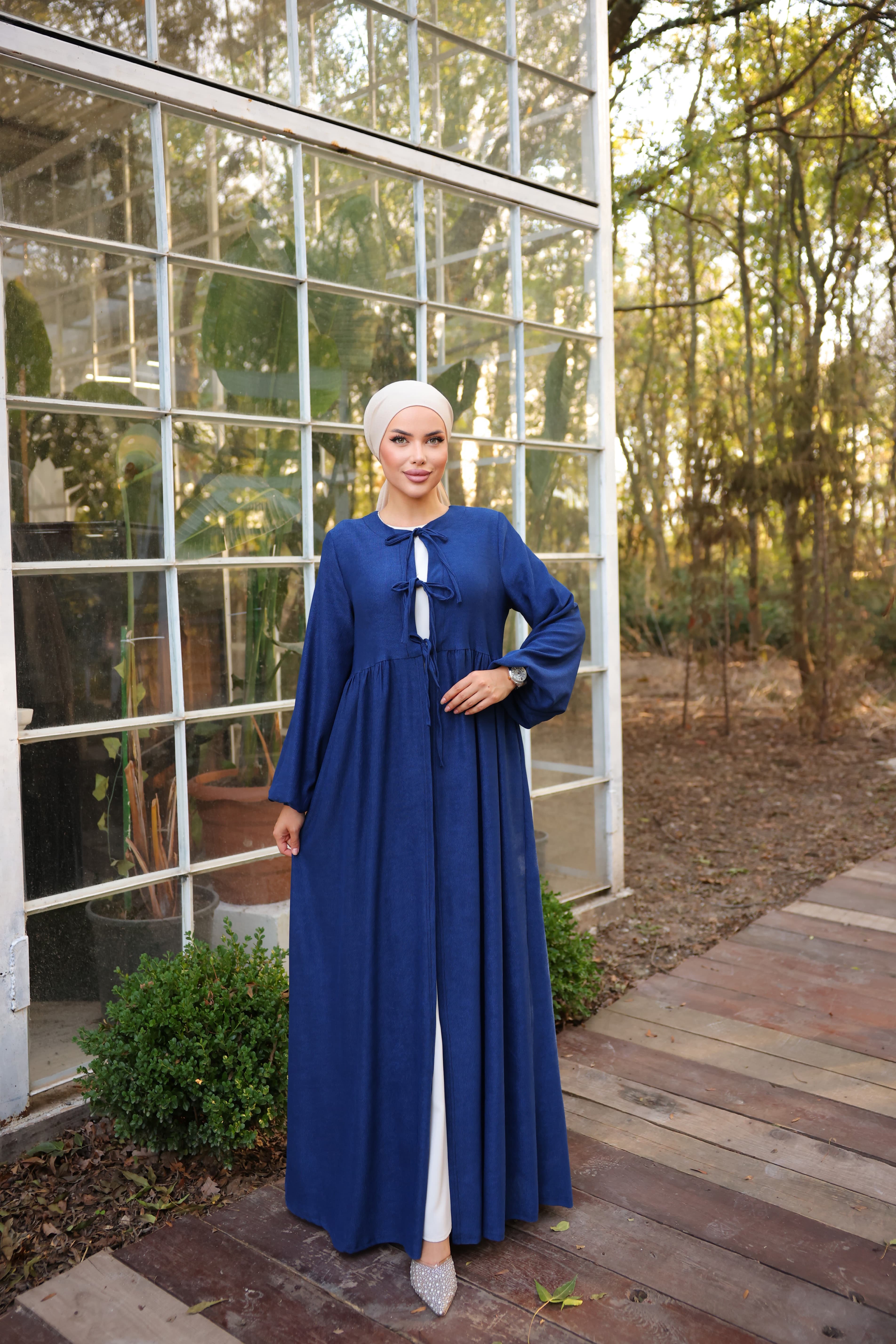 Ankanoor Haki Bel Büzgülü 3 Biyeli Kimono Anka258024 - lacivert