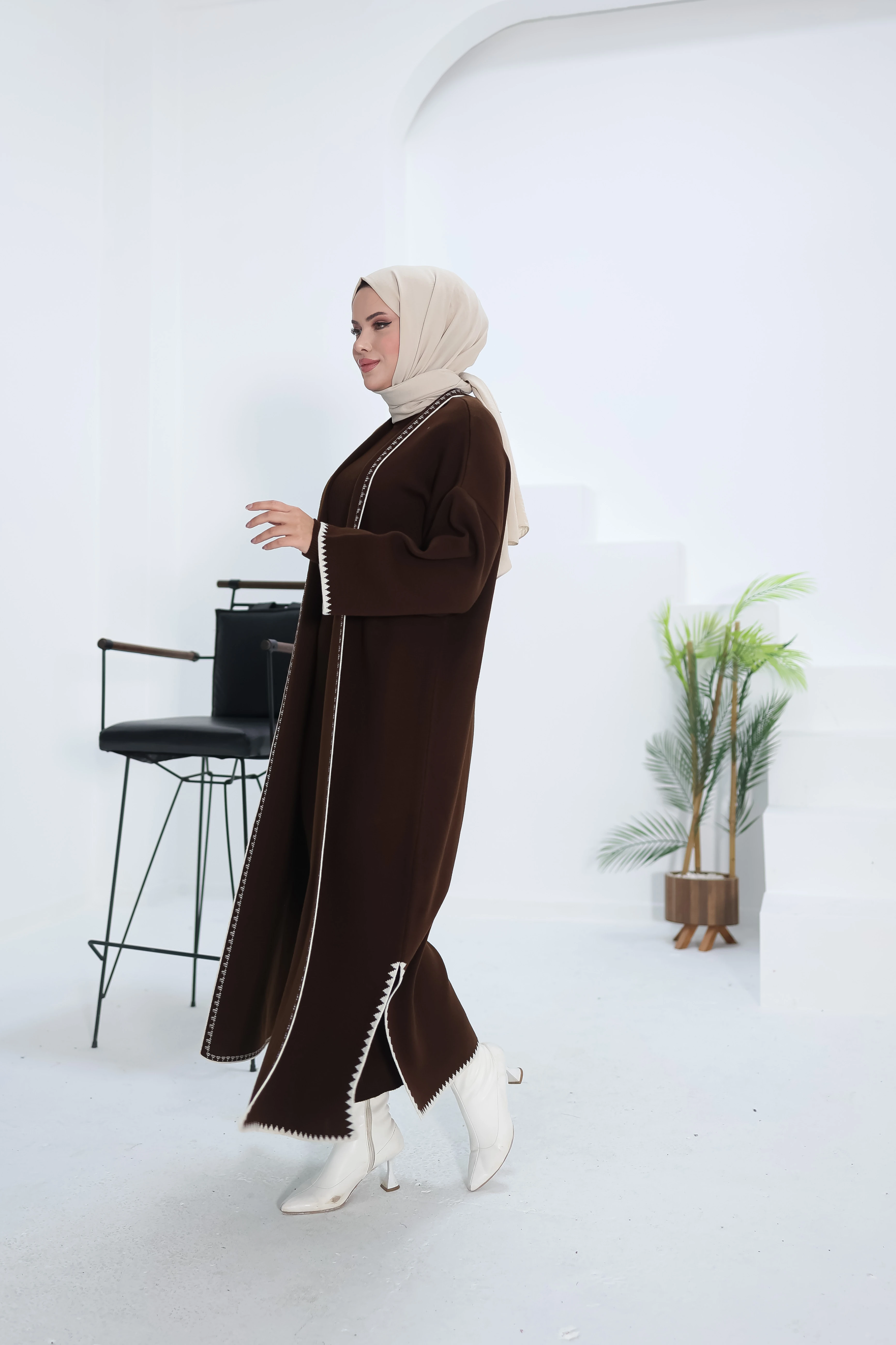 Ankanoor Çoban Nakışlı Triko Hırka ANKA18204