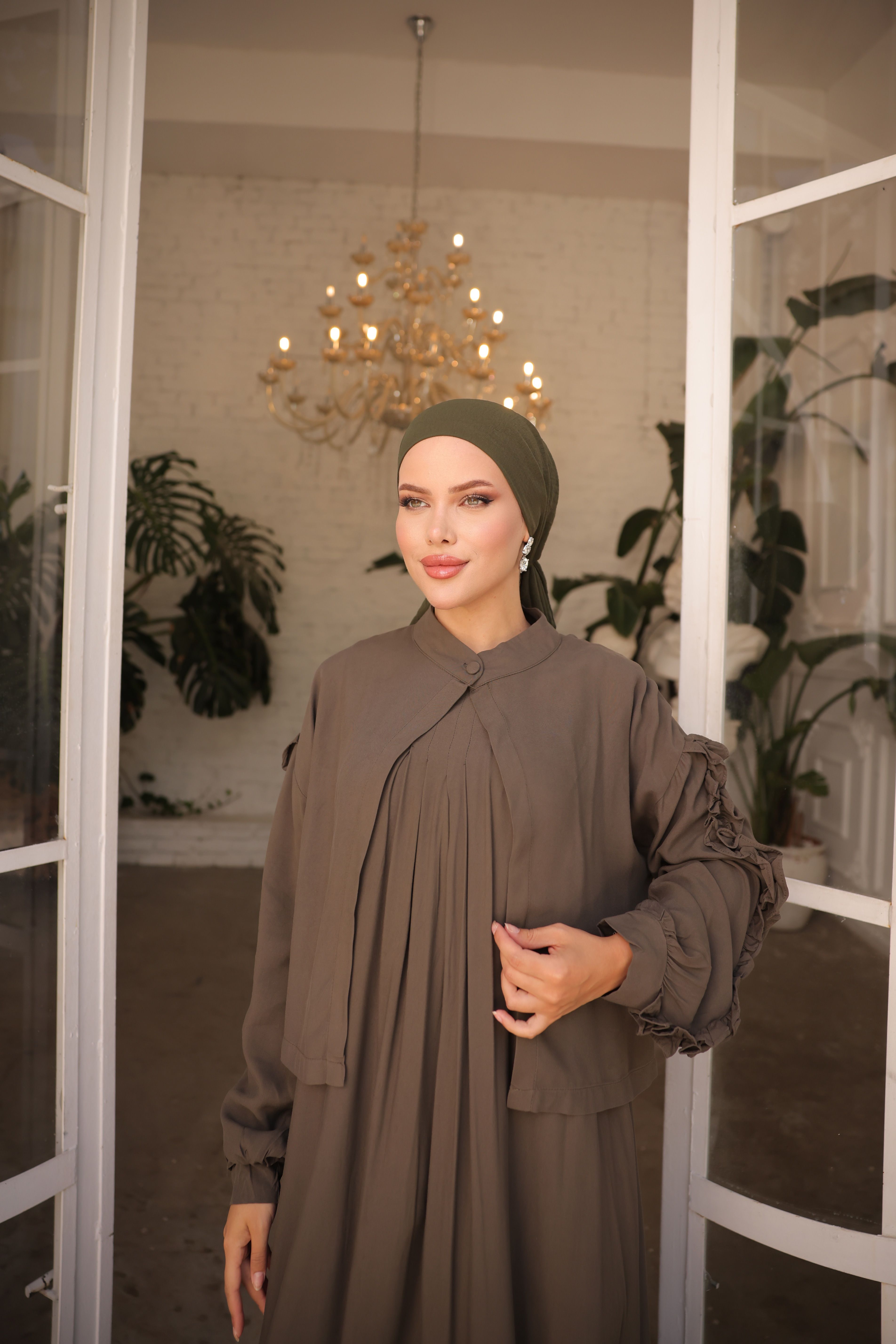 Ankanoor Fırfır Detaylı Belmando Ceketli Takım Anka255099