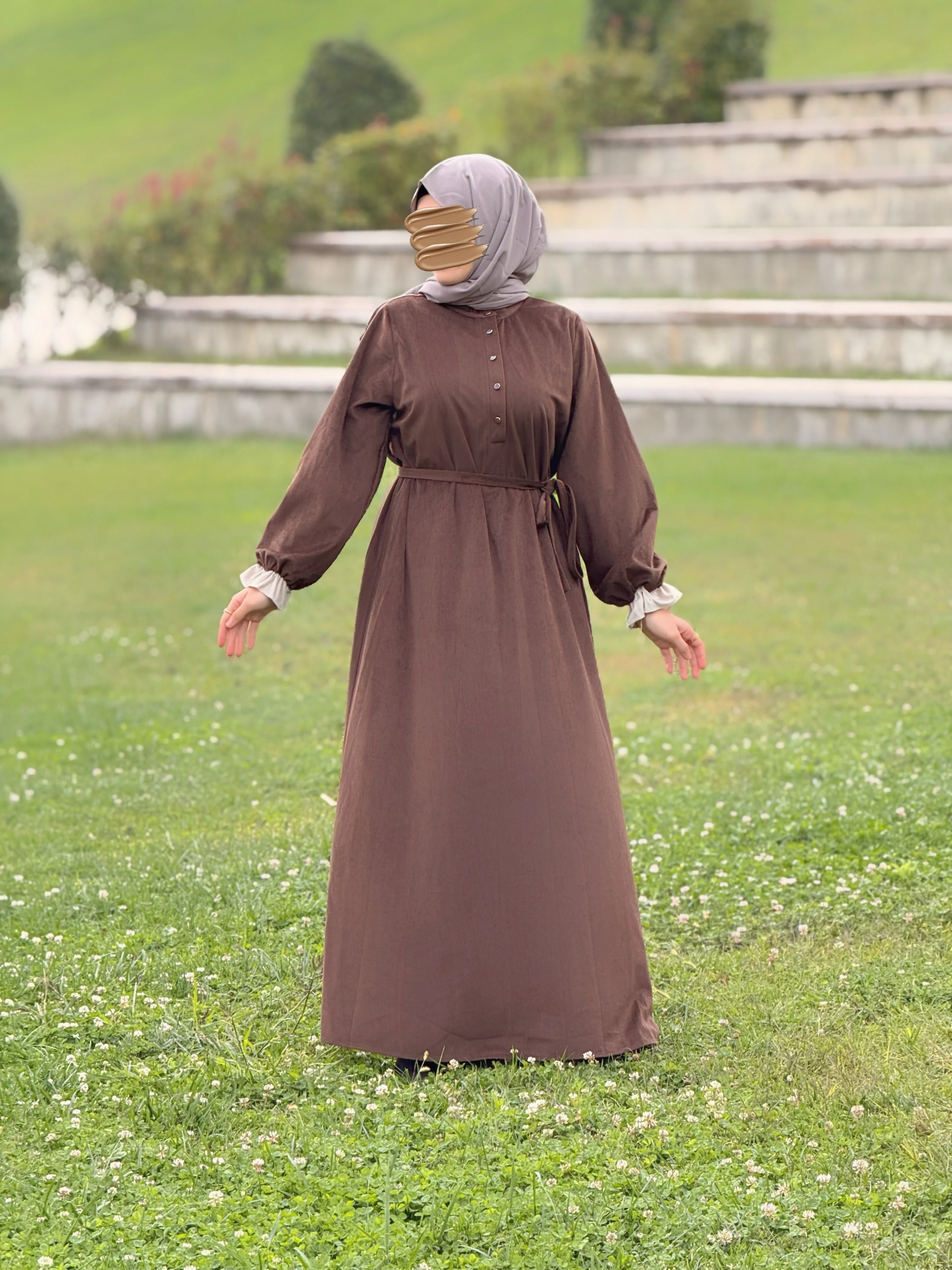 Ankanoor Garnili Kadife Elbise ANKA255112