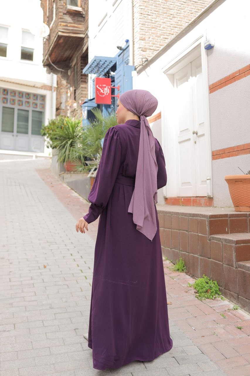Ankanoor Gizli Patlı Düğmeli Ferace Anka255044
