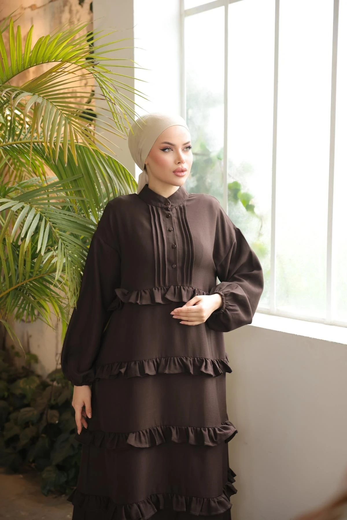 Ankanoor Fırfırlı Salaş Elbise Anka255067