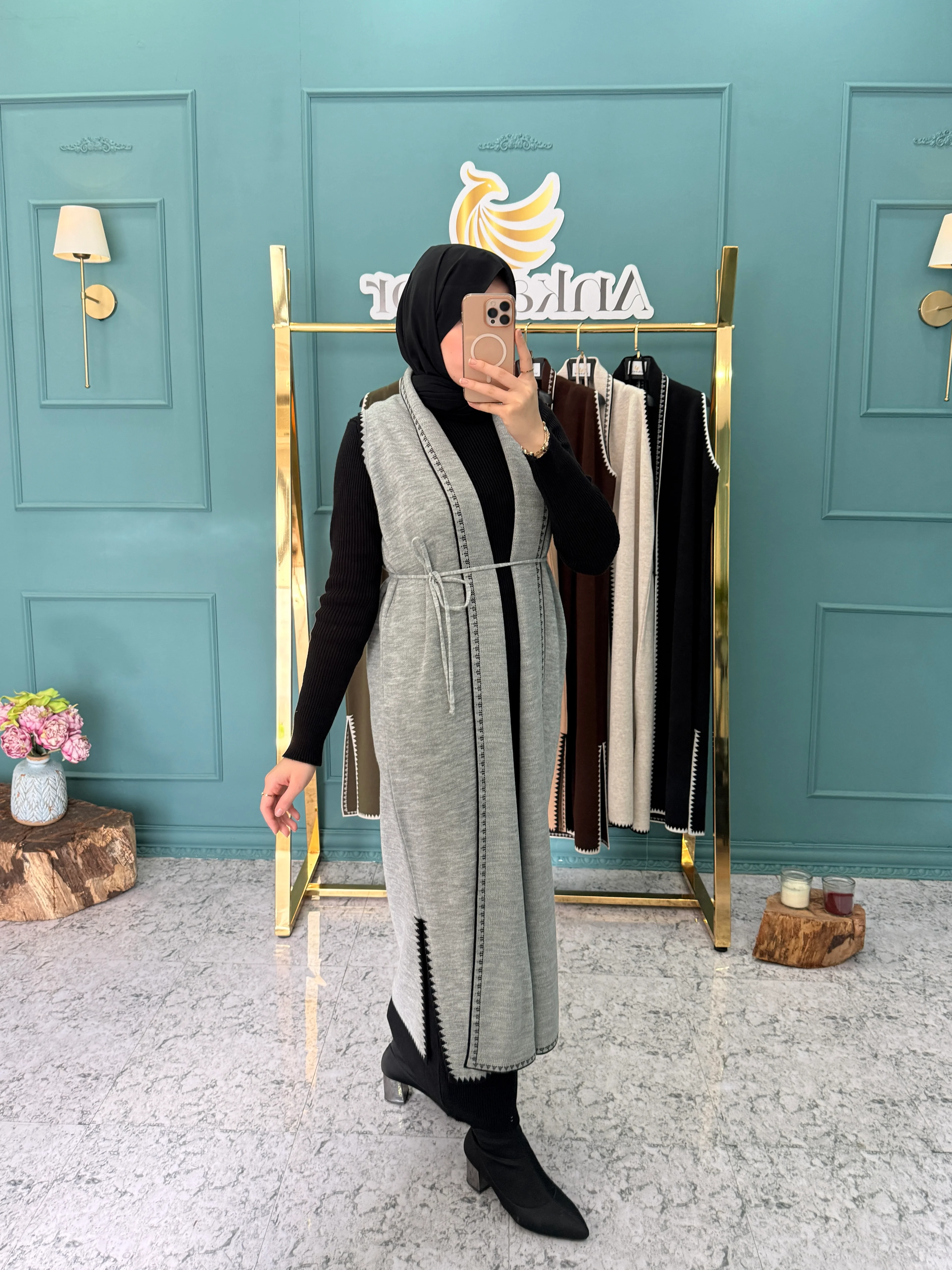 Ankanoor Çoban Nakışlı Kruvaze Çelik Yelek ANKA2518205