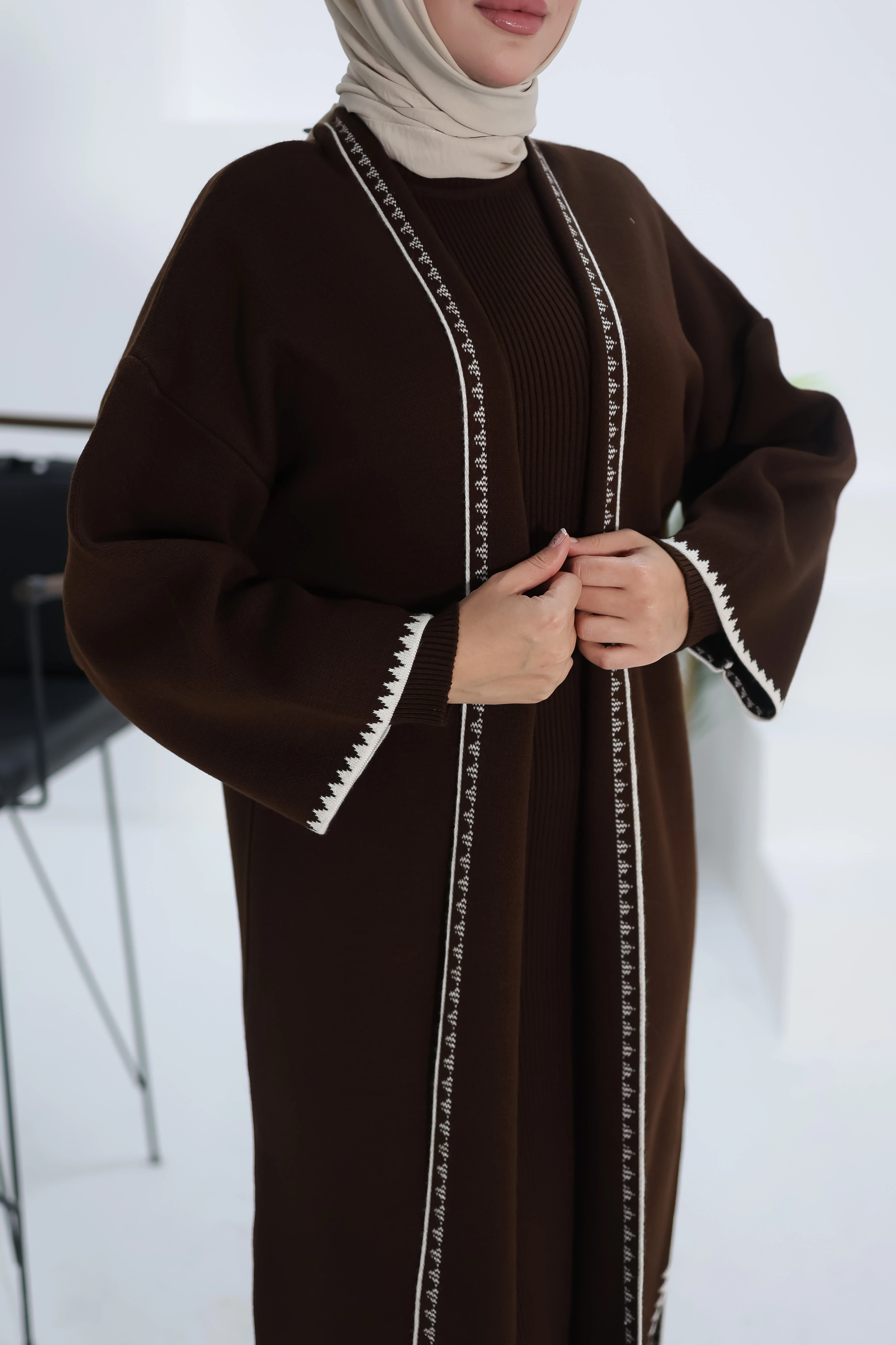 Ankanoor Çoban Nakışlı Triko Hırka ANKA18204