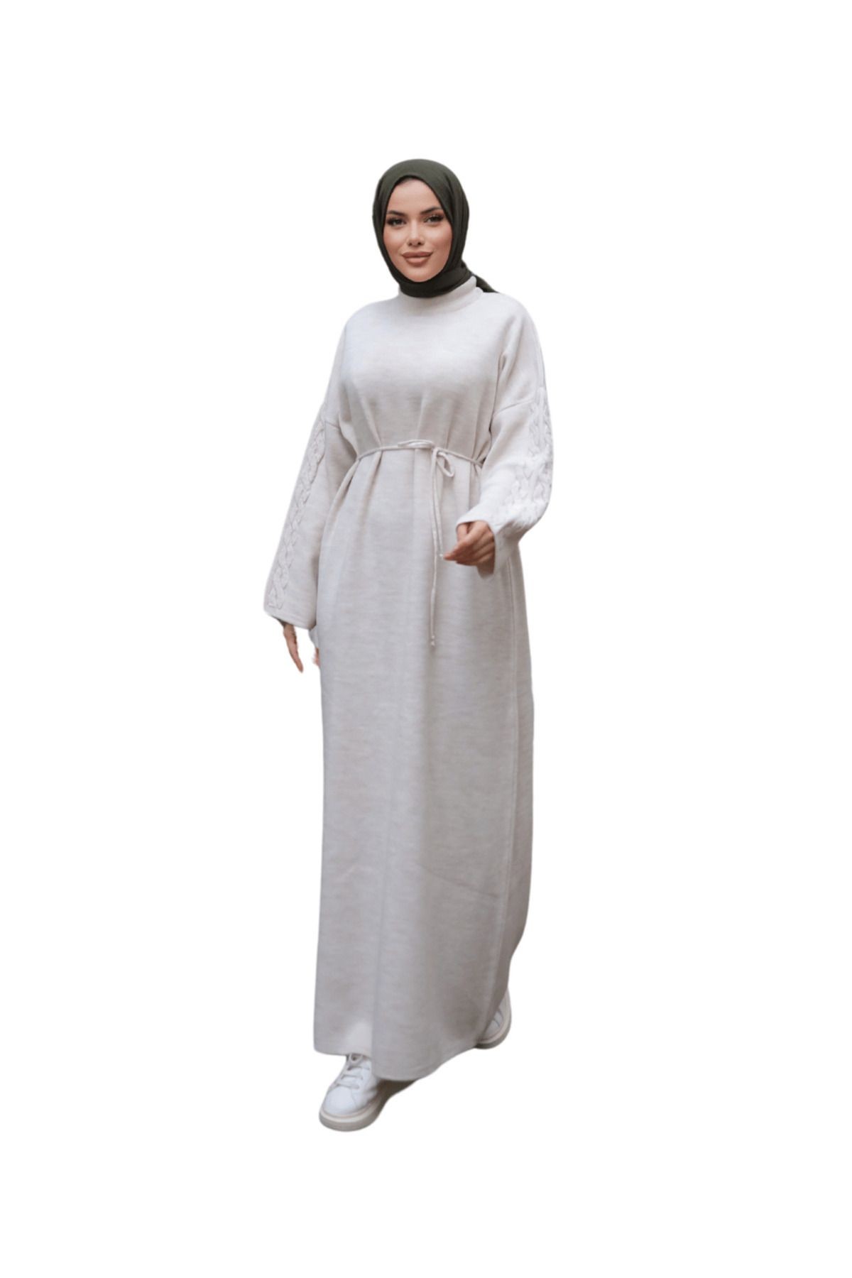 Ankanoor Bordo Kolu Saç Örgülü Elbise Anka2518206