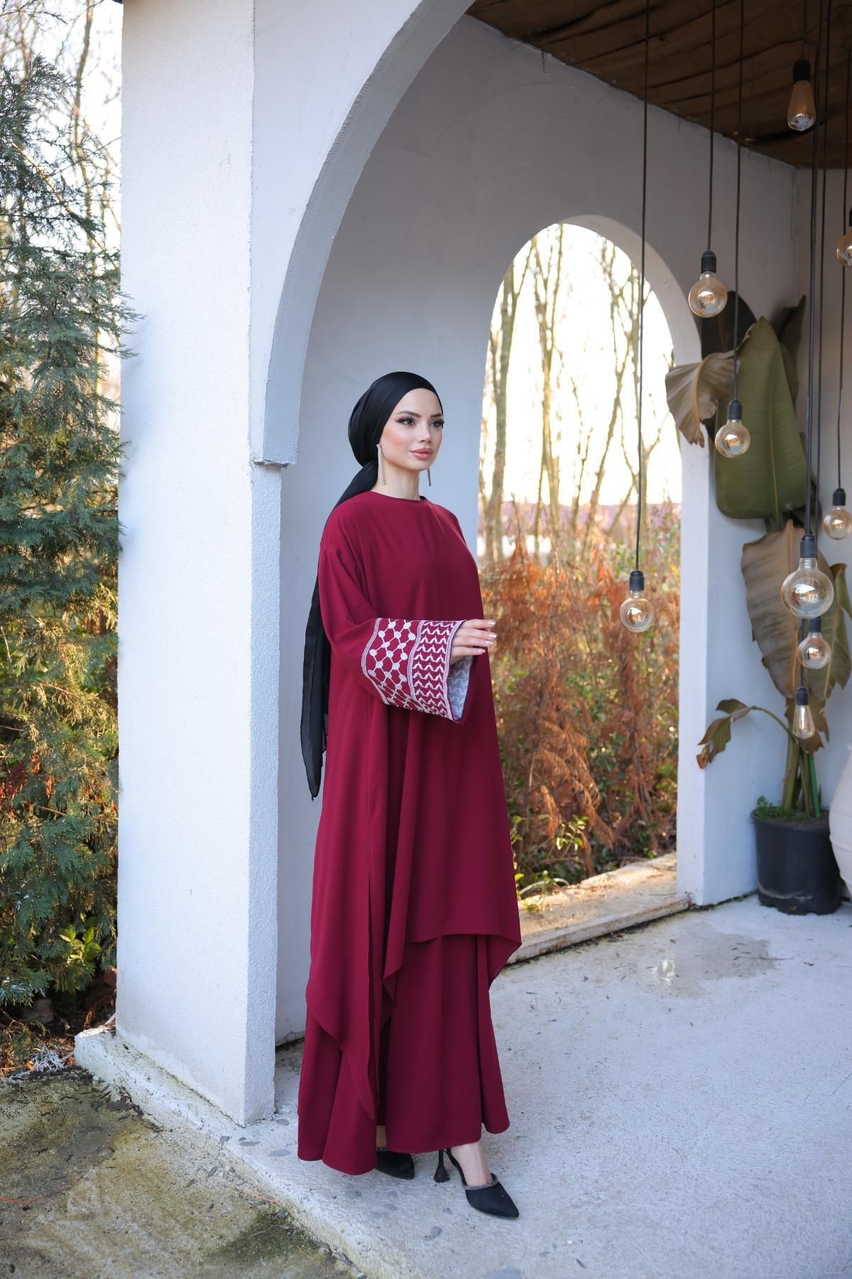 Ankanoor  Nakışlı Etekli Takım Anka255059