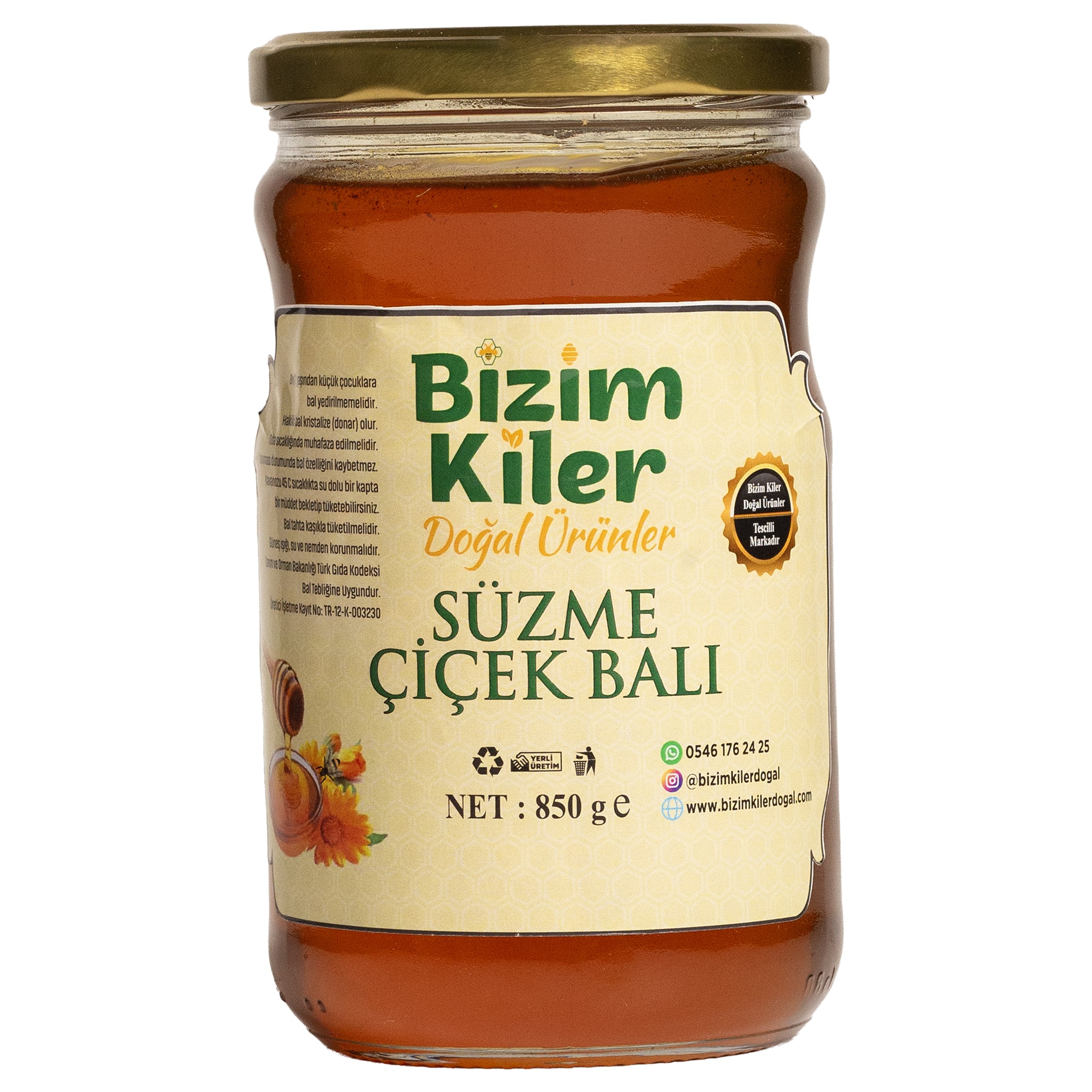 Süzme Çiçek Balı 850 gr