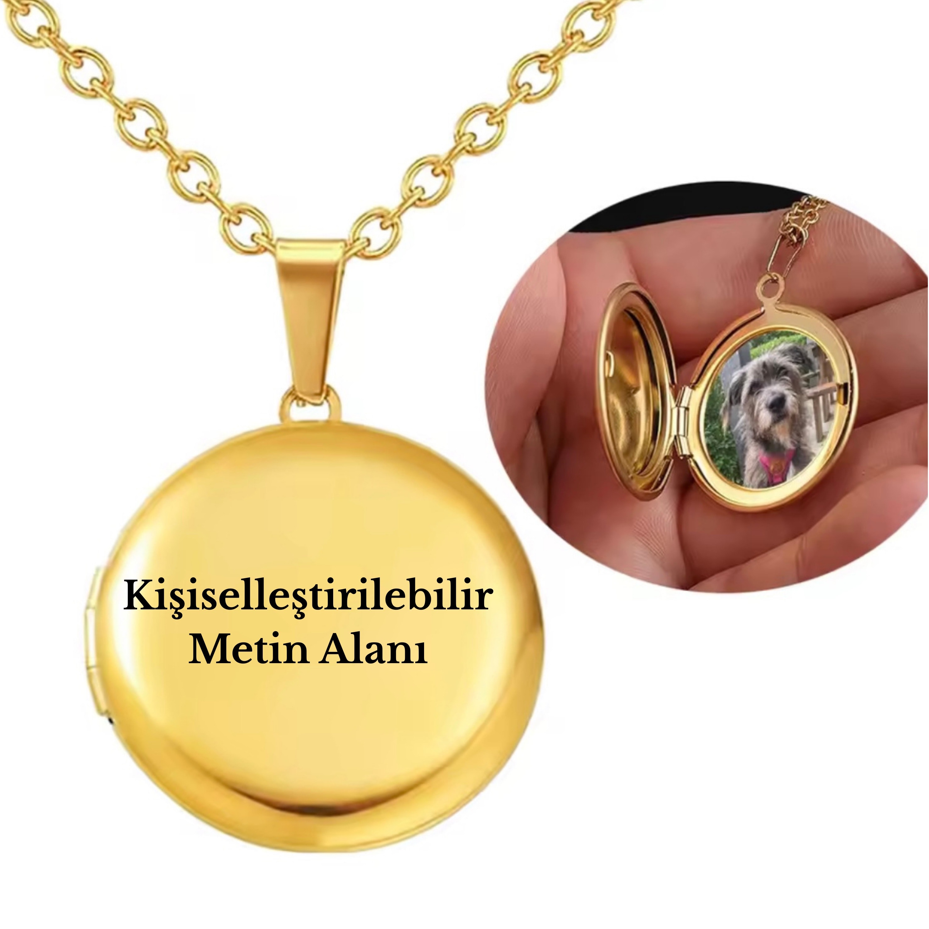 Yuvarlak Kapaklı Kolye (2cm)