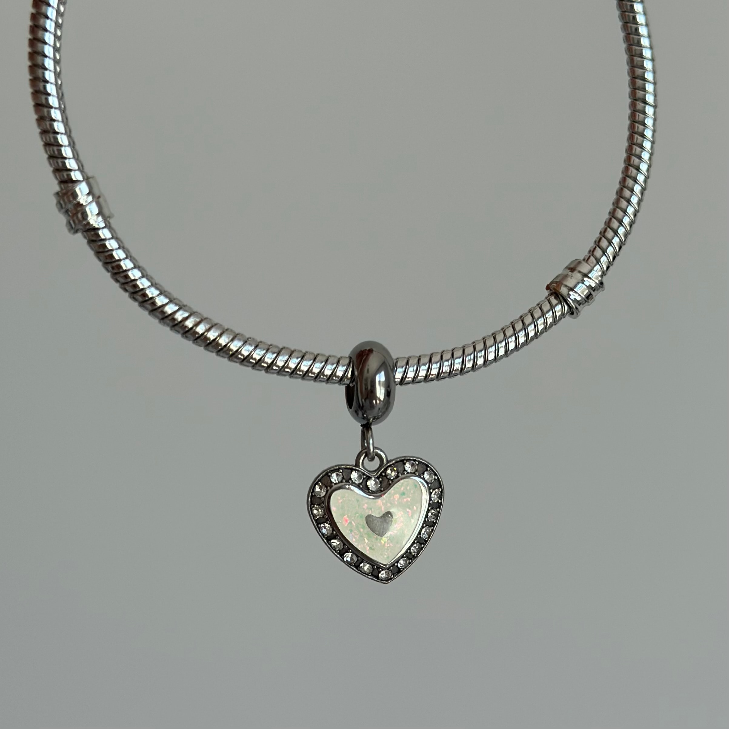 Sedefli Kalp Charm