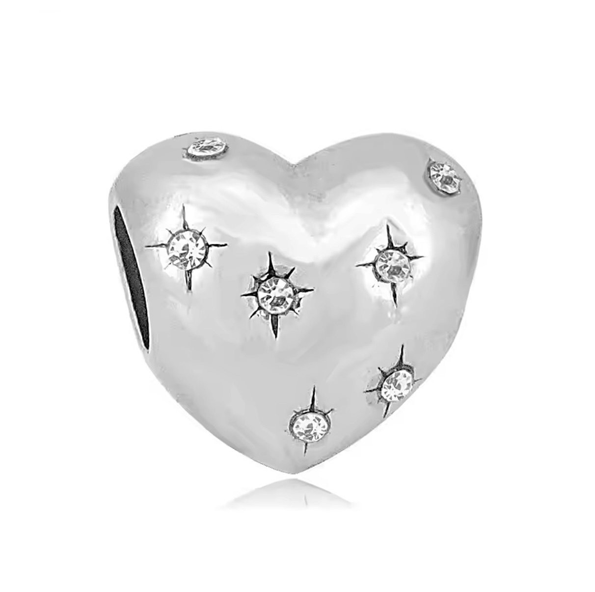 Taşlı Kalp Charm