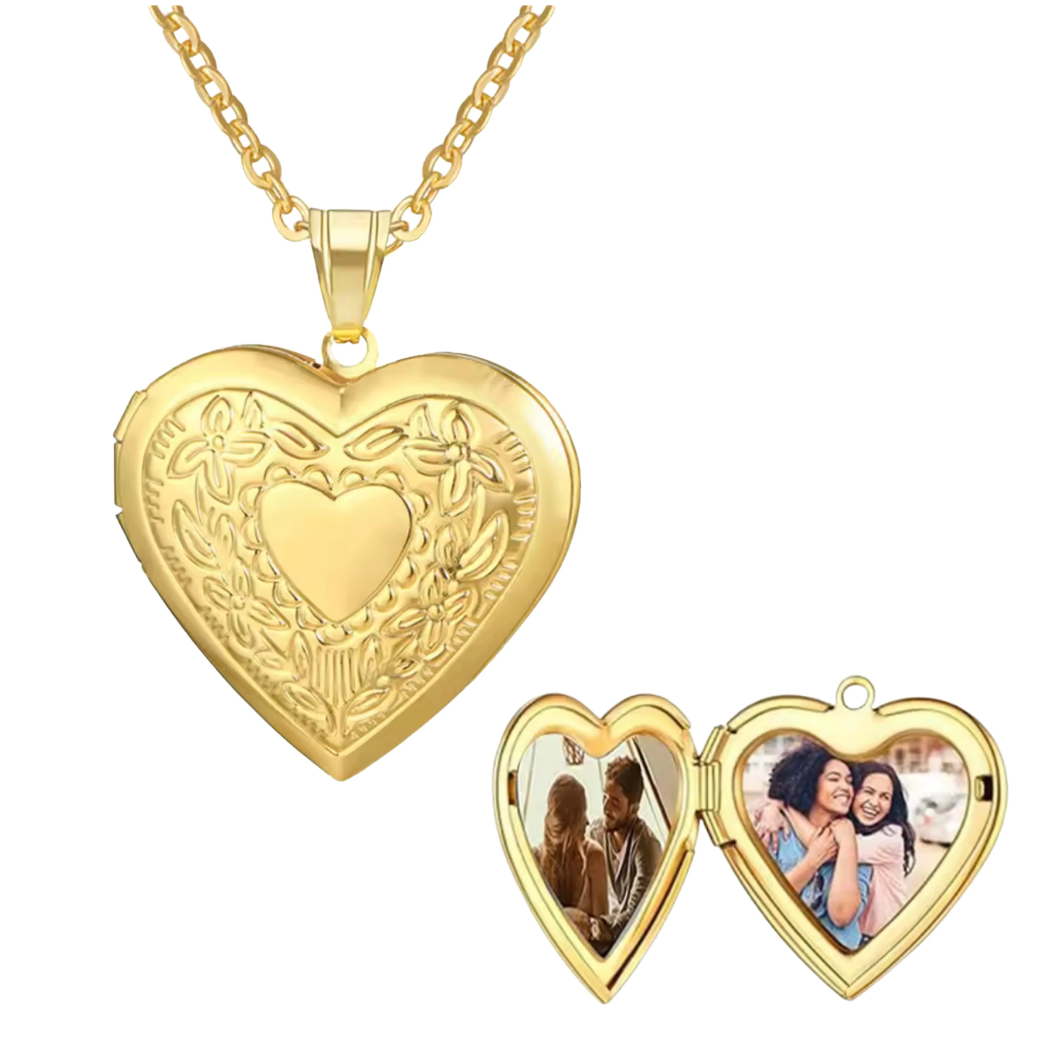 Kapaklı Çelik Kalp Kolye