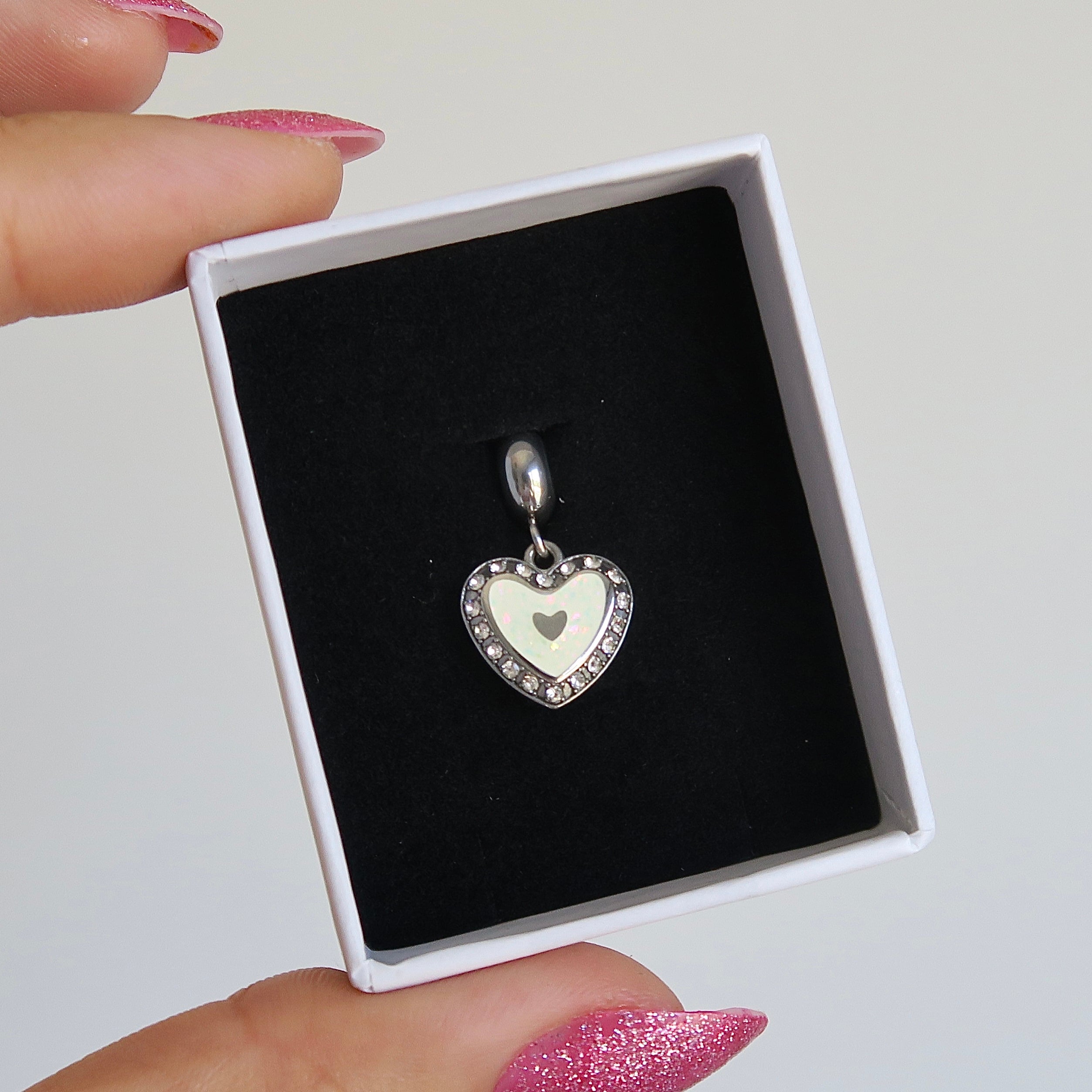Sedefli Kalp Charm