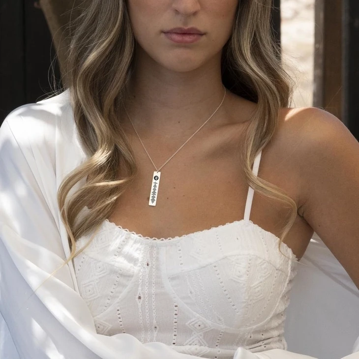 Spotify Kodlu Çelik Kolye (Kişiselleştirilebilir)