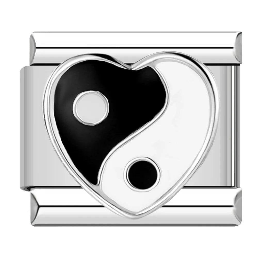 Kalp Yin Yang İtalyan Charm