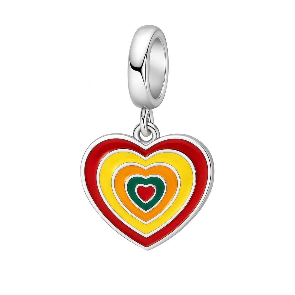 Renkli Kalp Charm