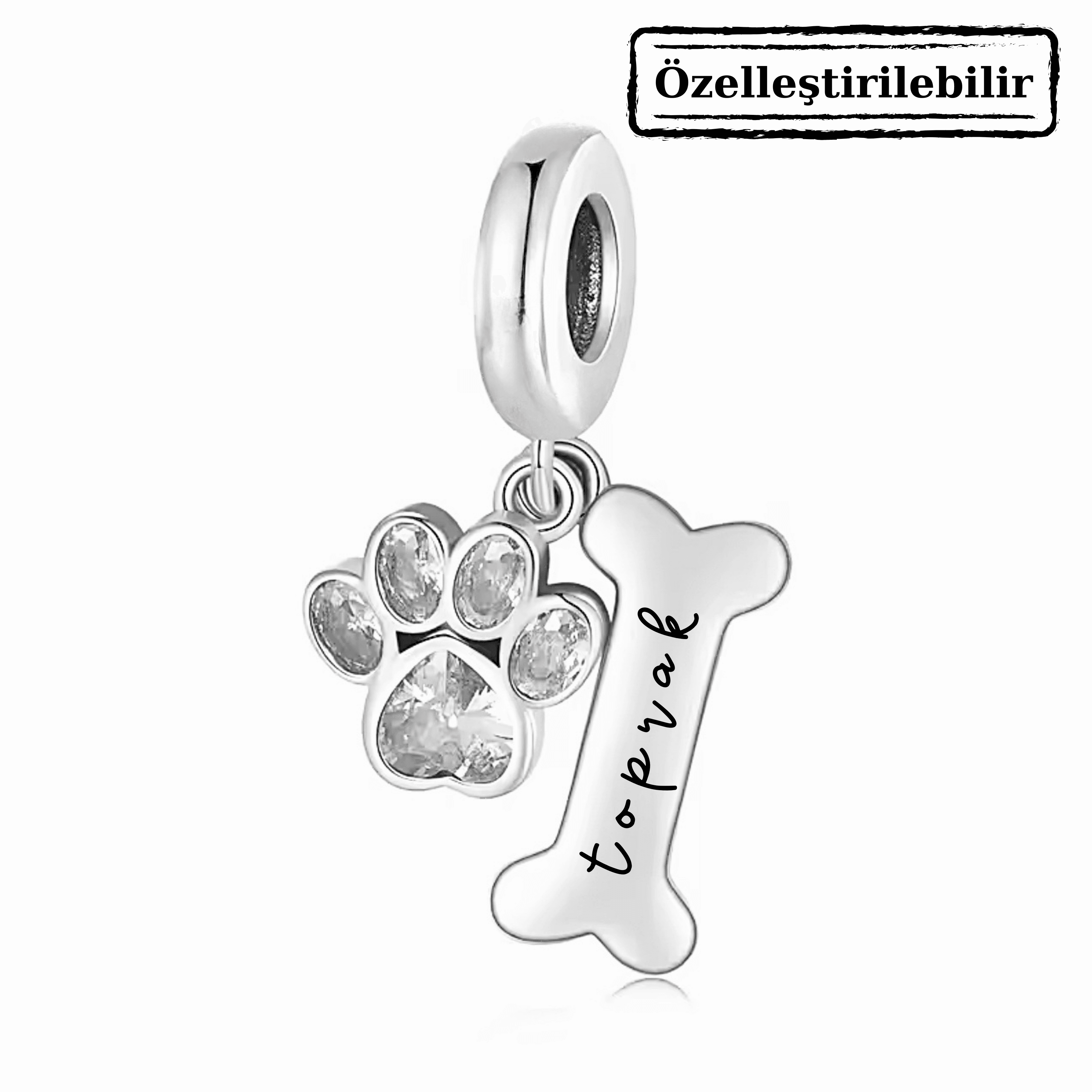 İsim Yazdırılabilir Patili Charm