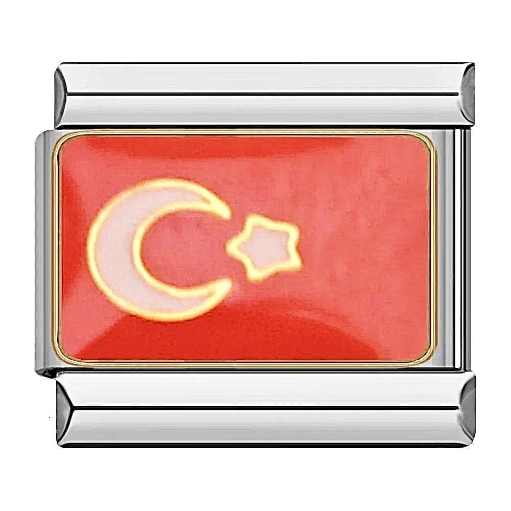 Türk Bayrağı İtalyan Charm