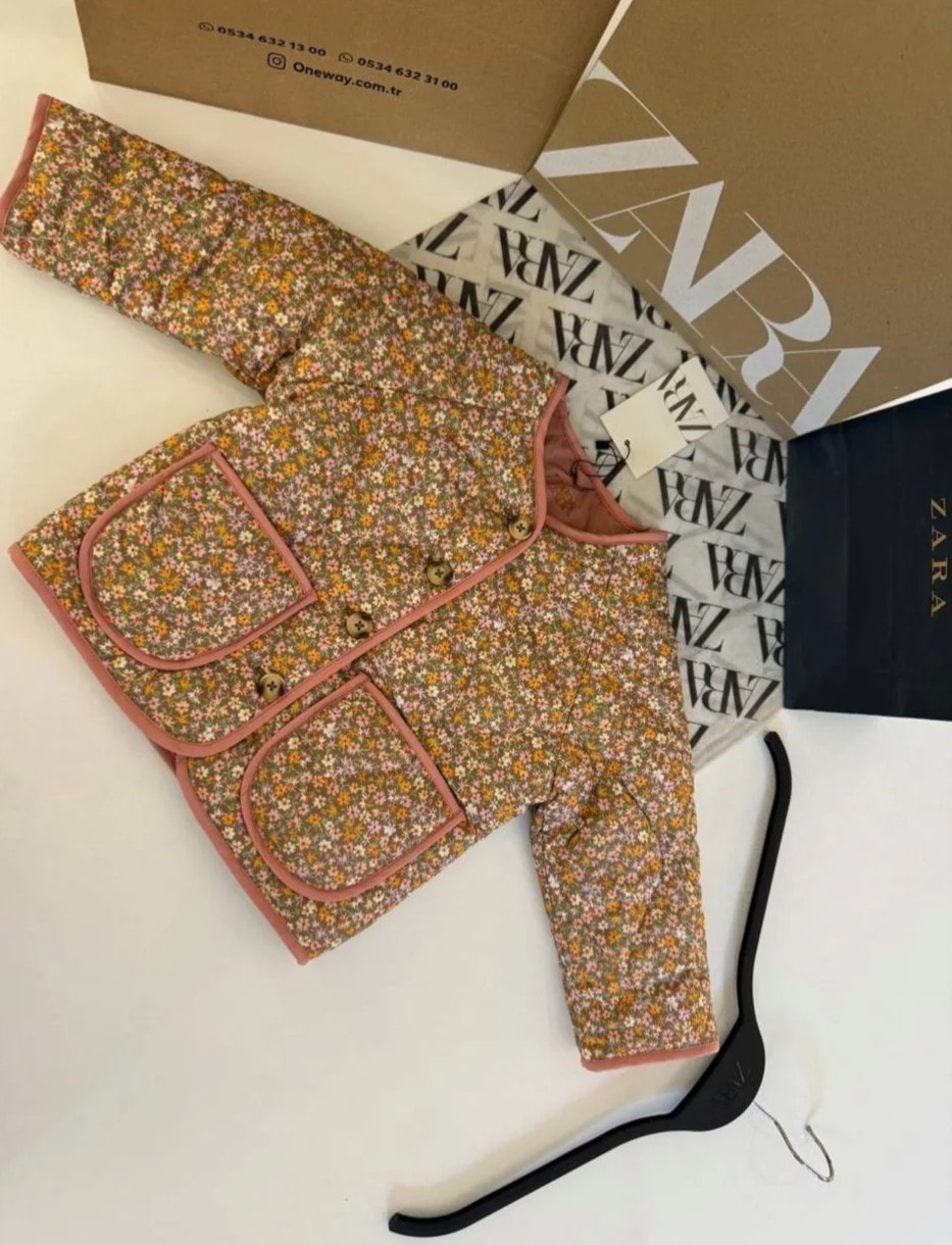 Zara çiçekli ceket image