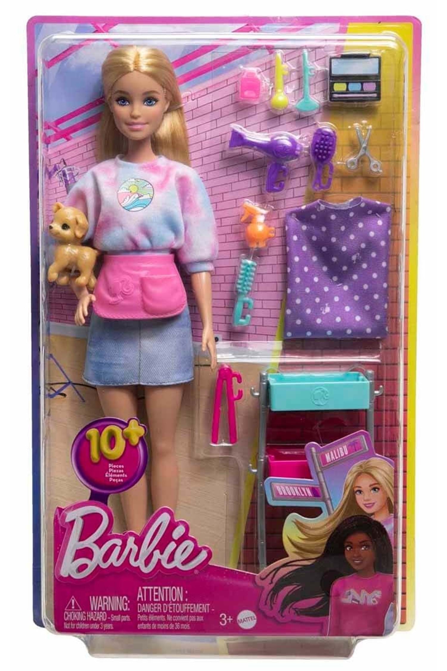 Barbie Malibu Stilist Bebek Oyun Seti image