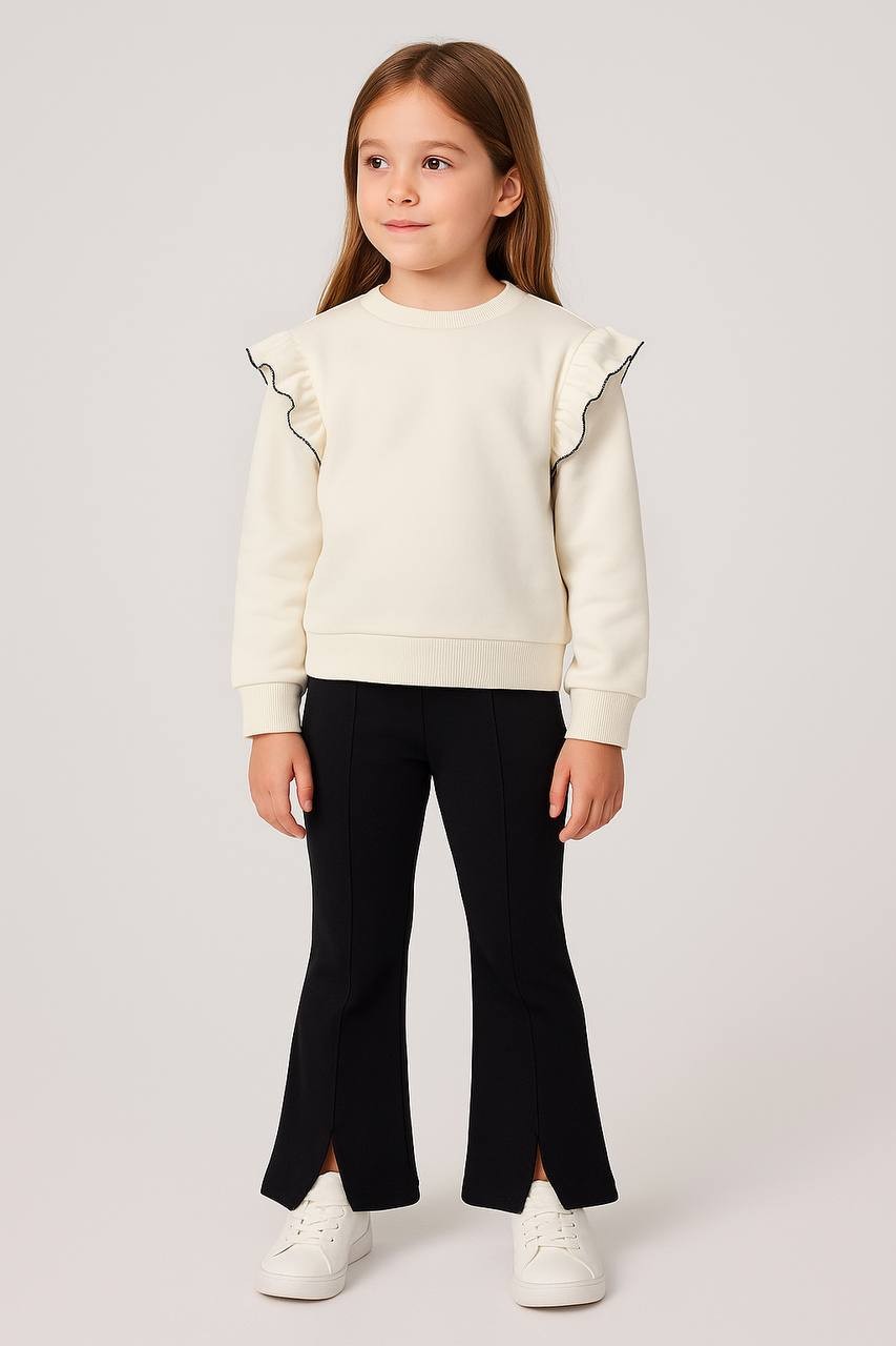 Zara Fırfırlı taytlı takım image