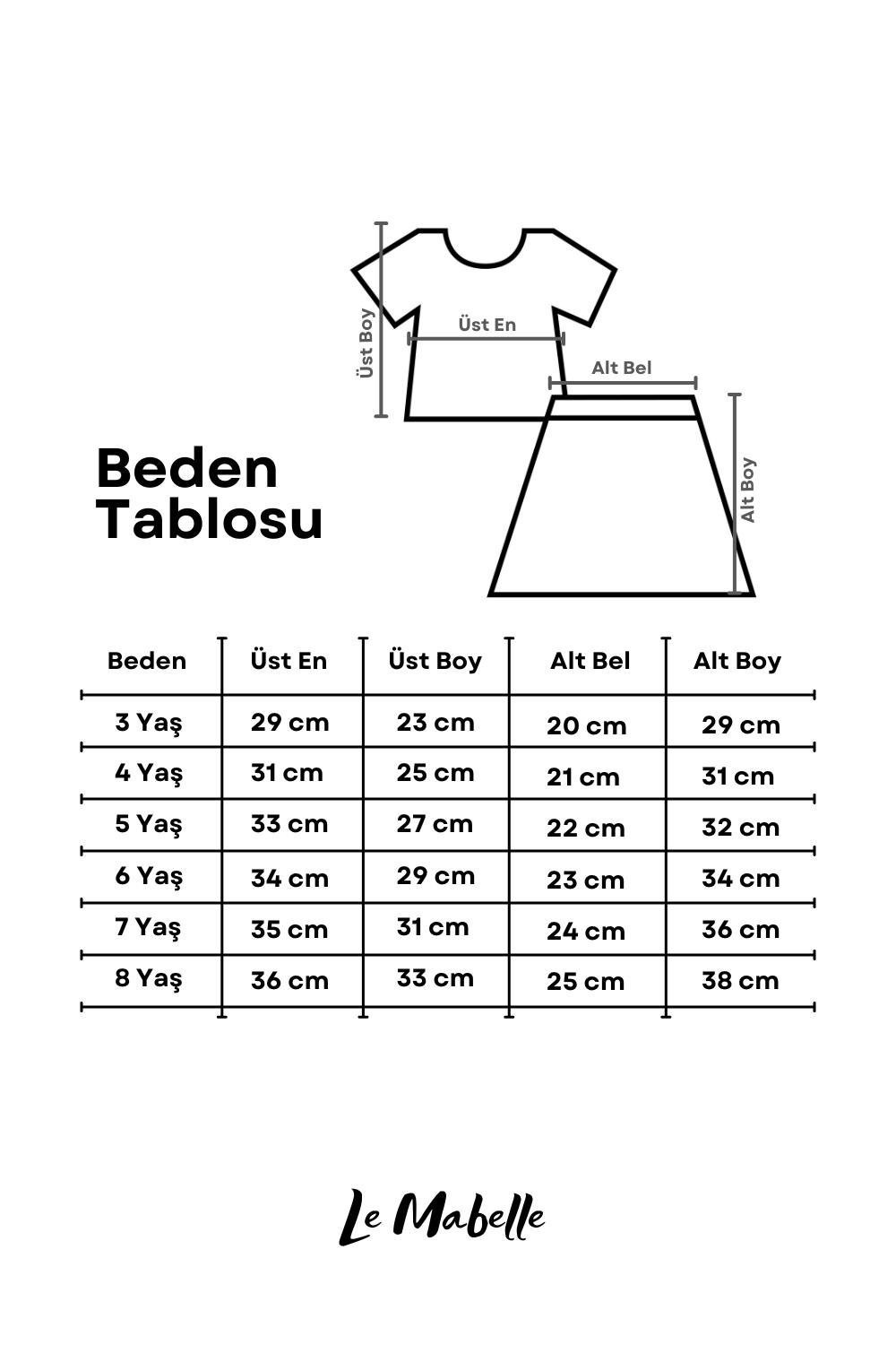 Fuşya Üzeri Pul Detaylı Tül Etekli İkili Takım 