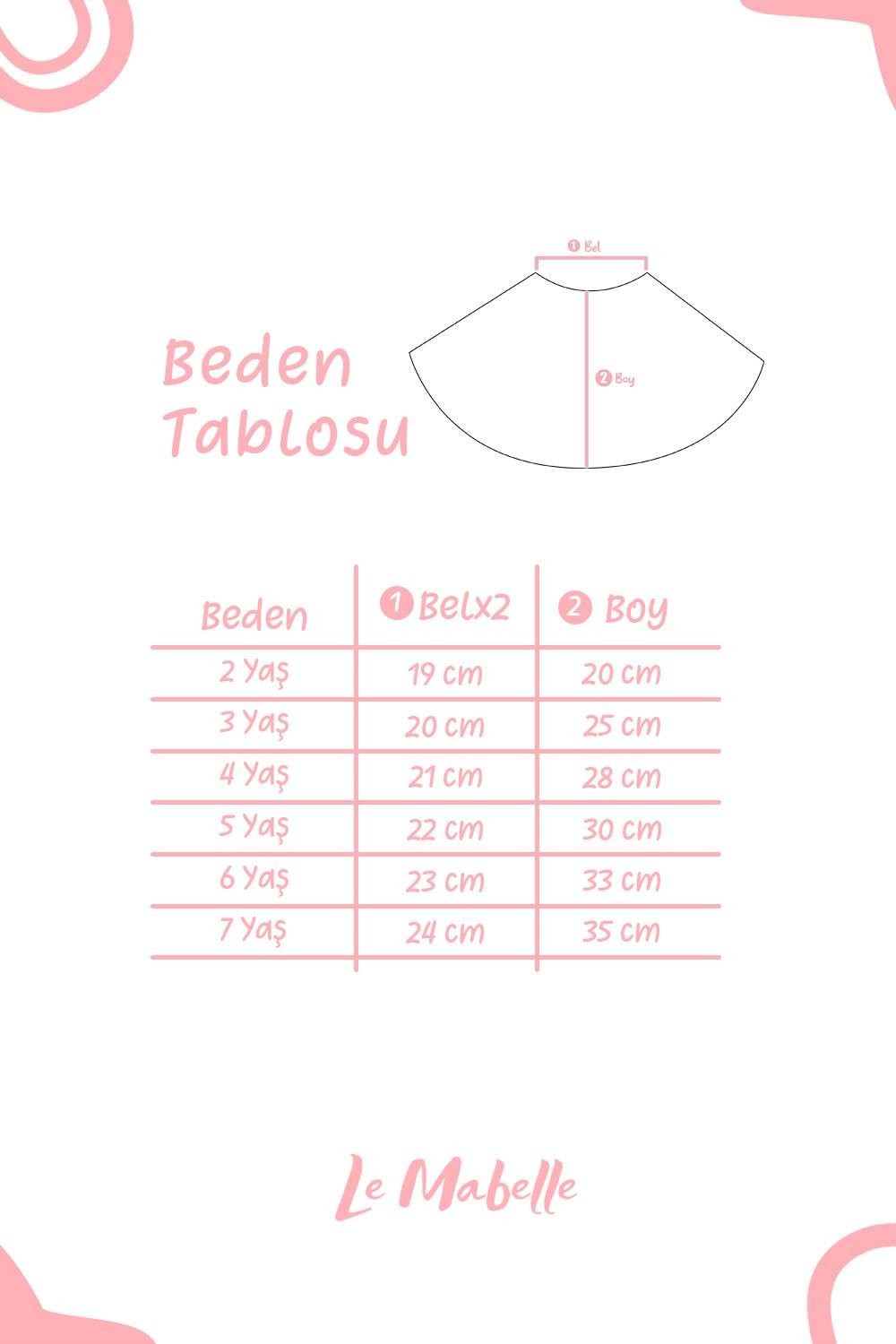 Beyaz Yıldız Baskılı Kız Çocuk Tül Etek