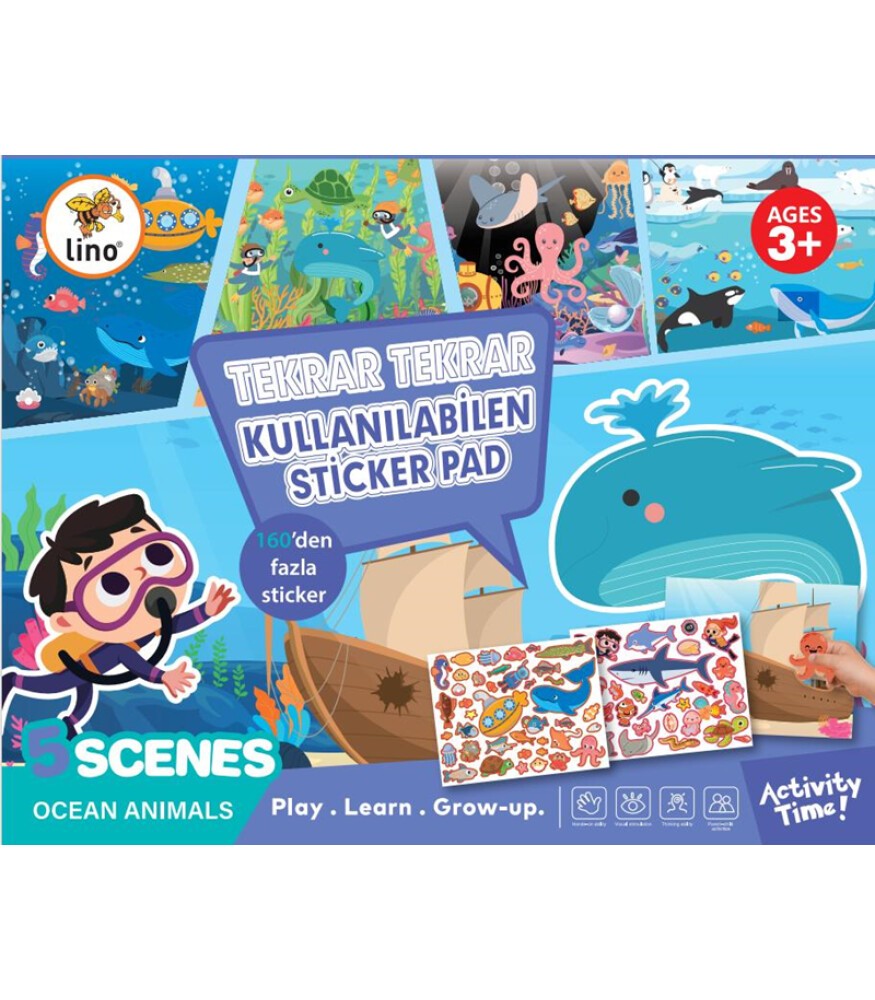 5 scenes Anımals Sticker tekrar kullanılabilir image