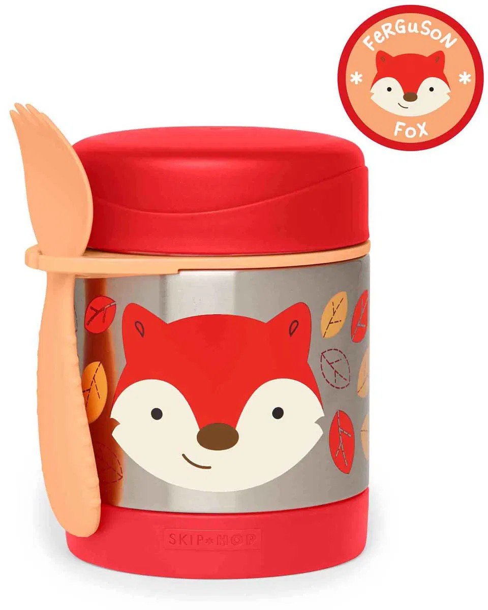 Skip Hop Paslanmaz Çelik Mama Saklama Termosu Seti - Tilki image
