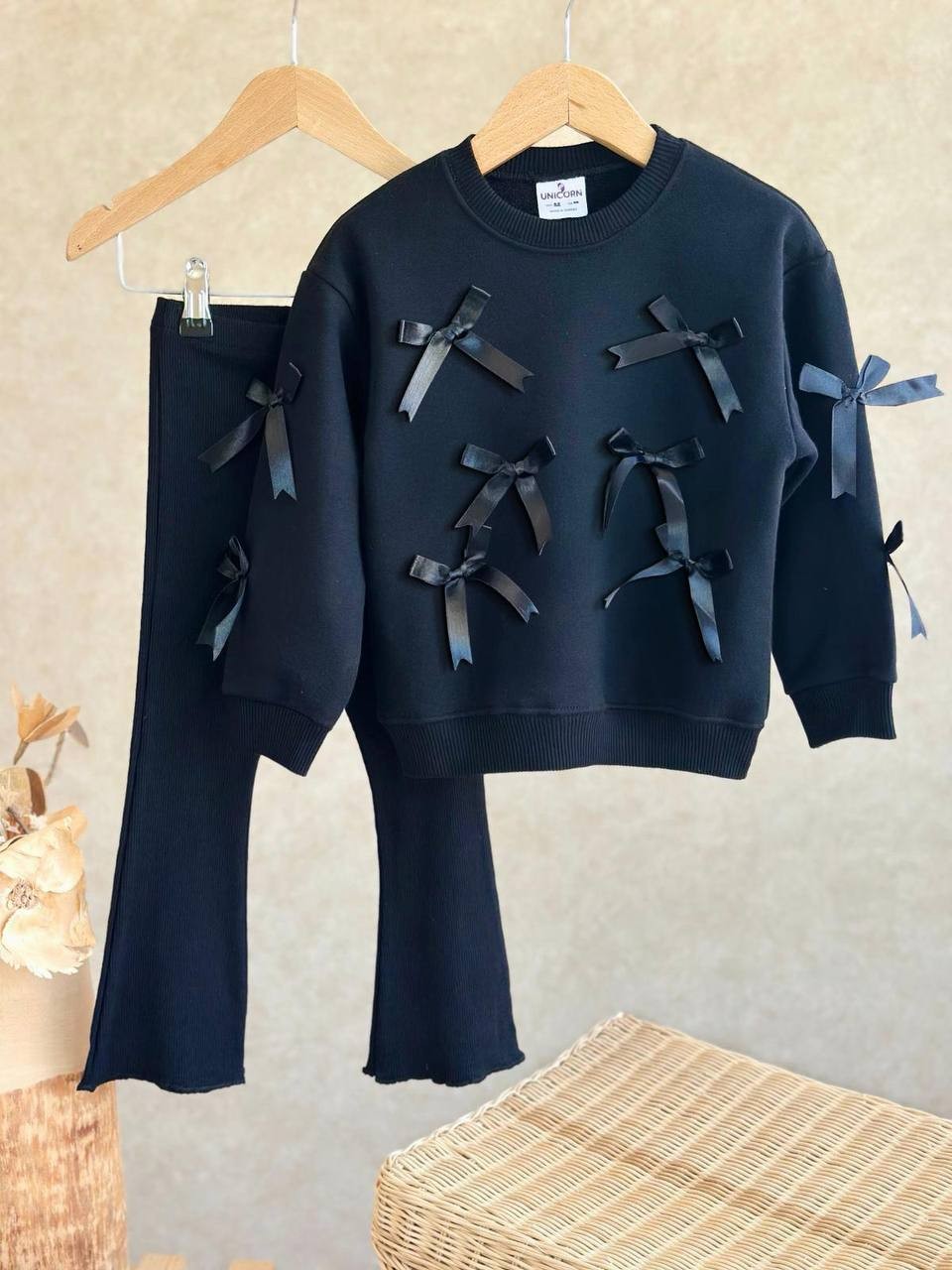 YENİ SEZON UNİCORN©️BLACK RİBBONY TAKIM SWEATSHİRT ve TAYT image