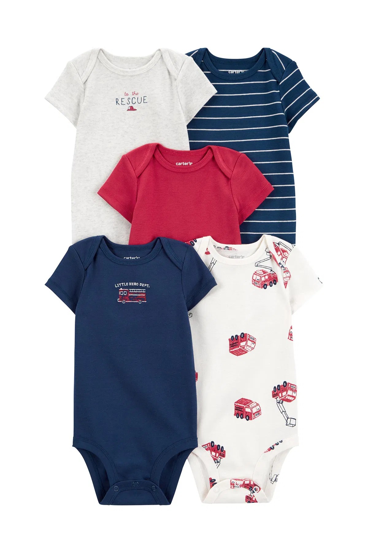 Erkek Bebek Kısa Kollu Body 5'li Paket Carter's main variant image