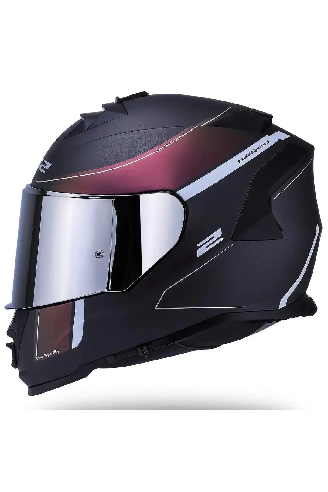 Ls2 Storm 2 Velvet Full Face Motosiklet Kaskı Şeffaf + Gökkuşağı Vizörlü