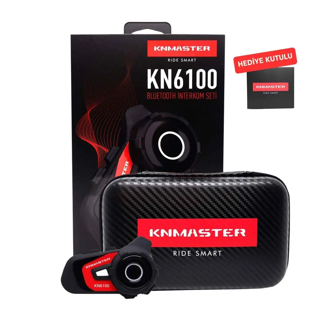 KNMASTER KN6100 PRO MOTOSİKLET BLUETOOTH INTERKOM KULAKLIK SETİ