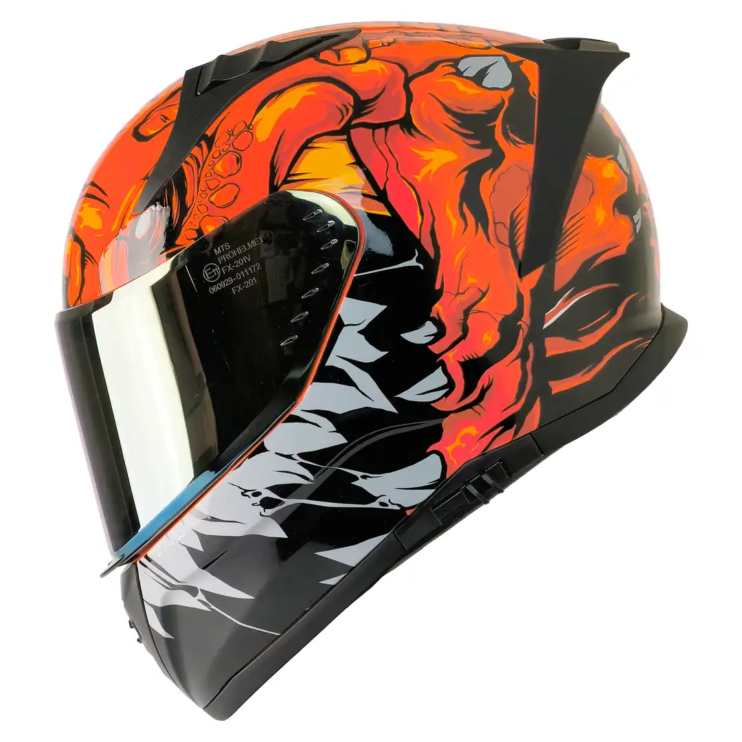 Mts Pro Helmets M-801 Snake Full Face Motosiklet Kaskı - Lizzard