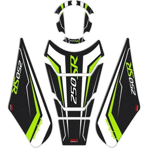 GP Kompozit CF Moto 250 SR 2020-2023 Uyumlu Tank Pad Seti Sarı